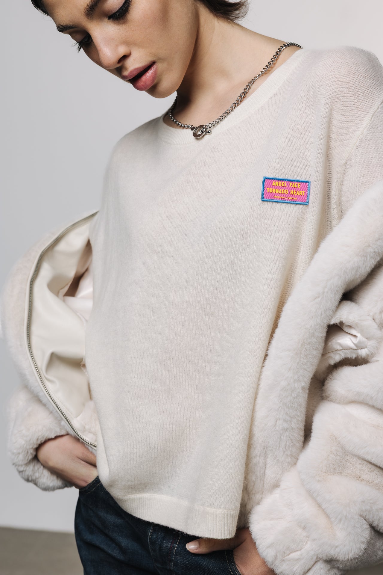 

Jersey corto Mujer Pharos ecru | Freeman T. Porter