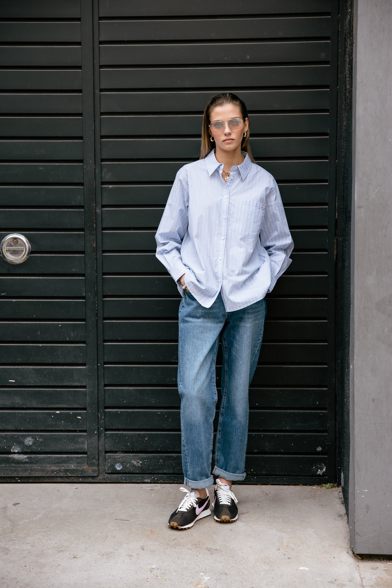 

Chemise rayée Femme Chamy Stripe granada sky | Freeman T. Porter