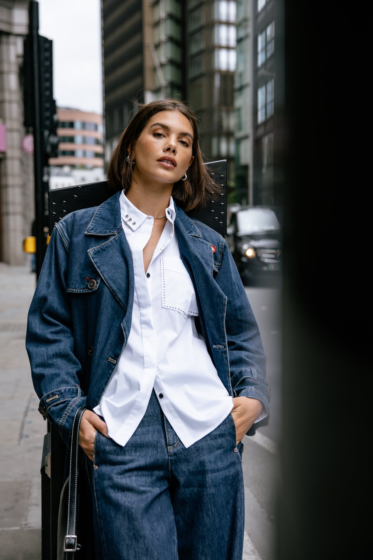 

Chemise oversize Femme Chenoa Punk white | Freeman T. Porter