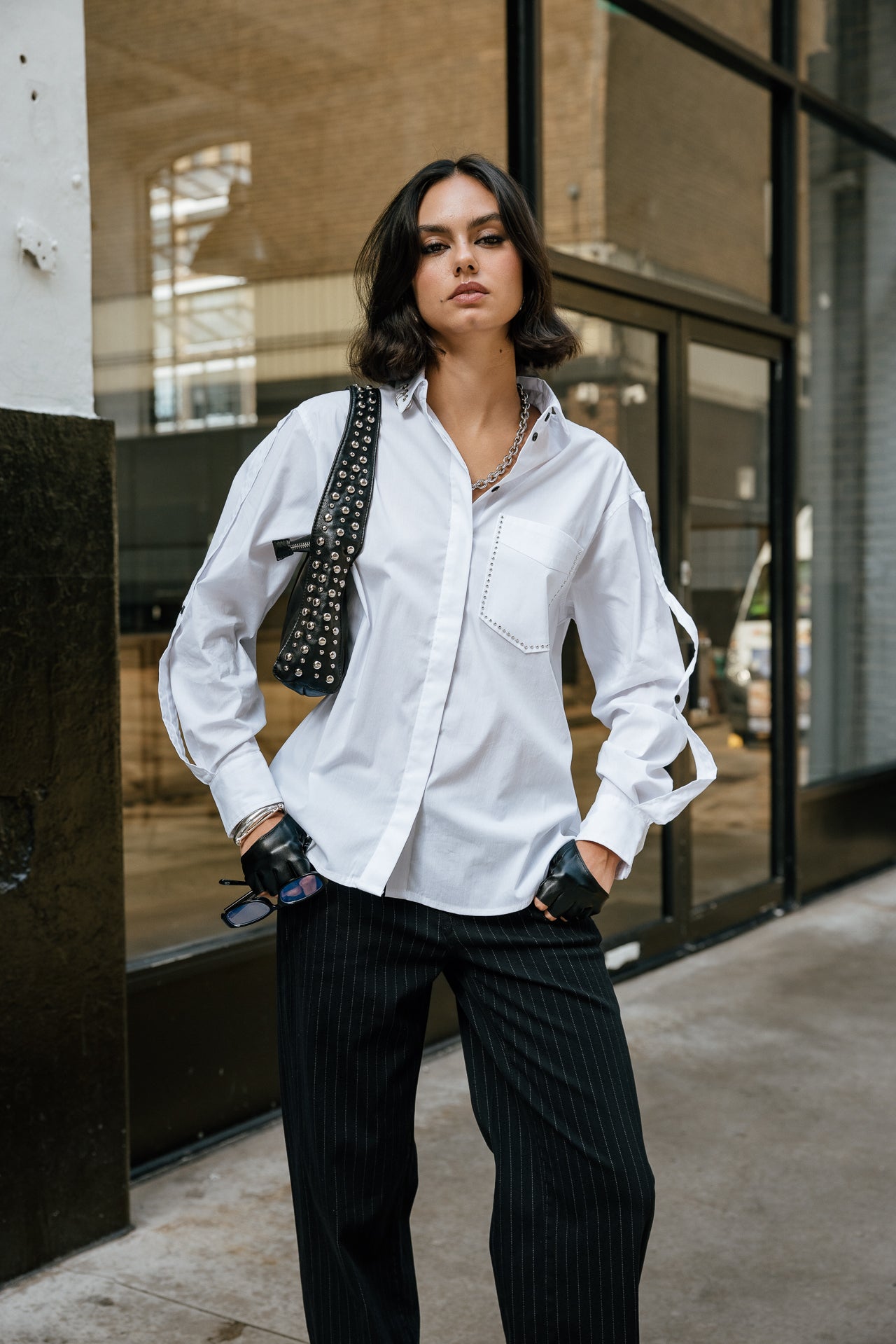 

Oversize-Hemd Damen Chenoa Punk white | Freeman T. Porter