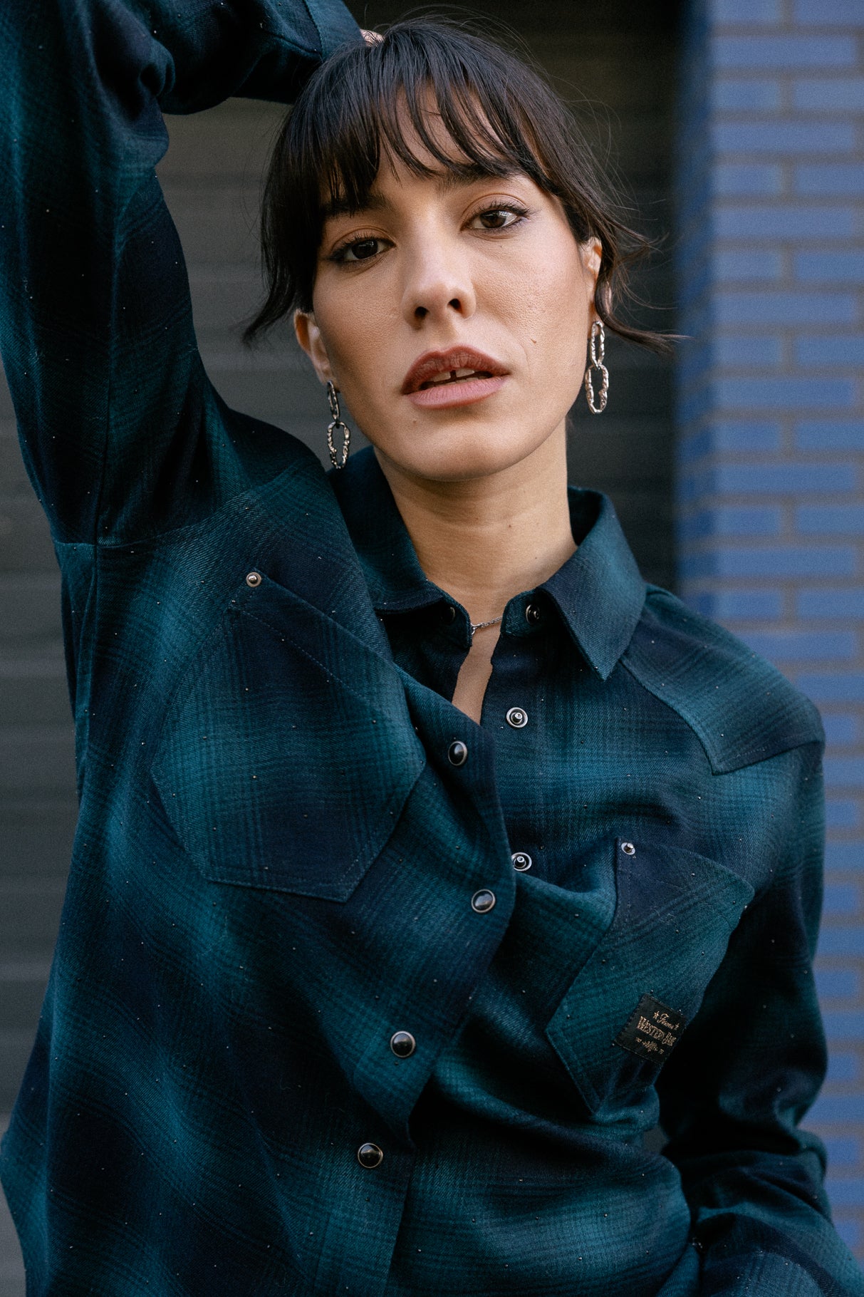 

Camisa a cuadros Mujer Chirina Rhinestones original | Freeman T. Porter