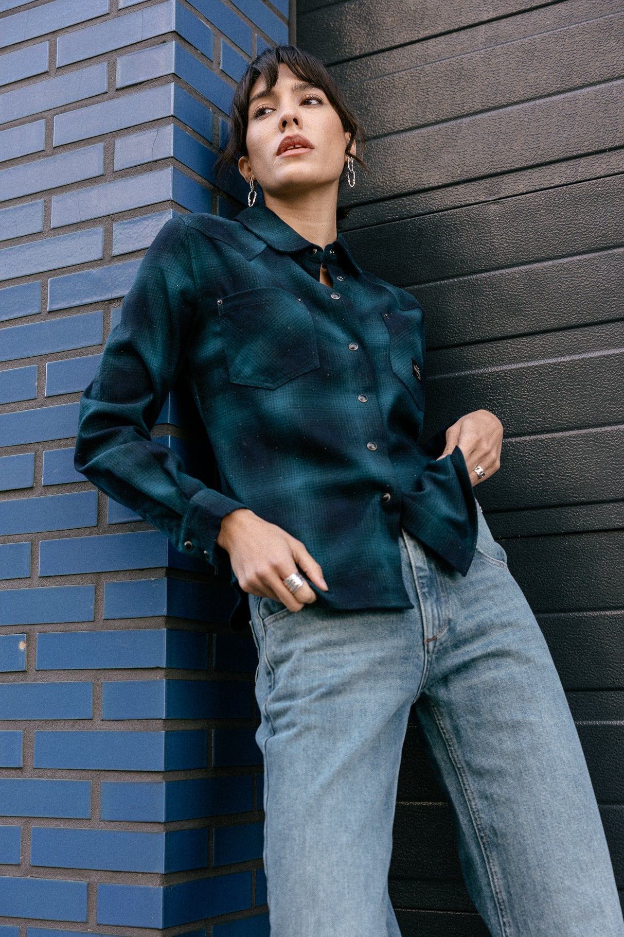 

Camisa a cuadros Mujer Chirina Rhinestones original | Freeman T. Porter