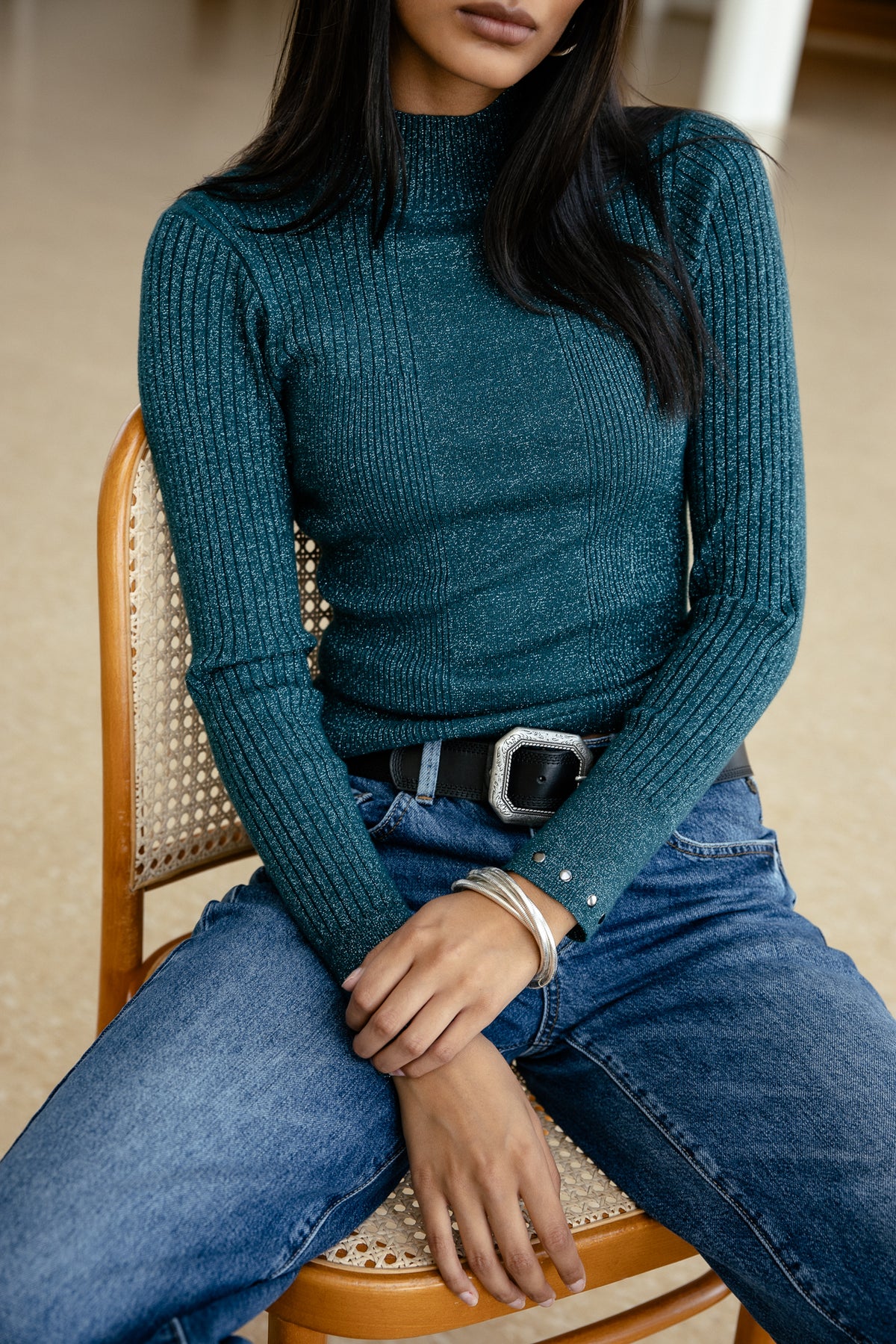 

Jersey con lúrex Mujer Pristila saphir | Freeman T. Porter