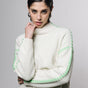 

Jersey de cuello alto Mujer Paley Colors off white / green | Freeman T. Porter