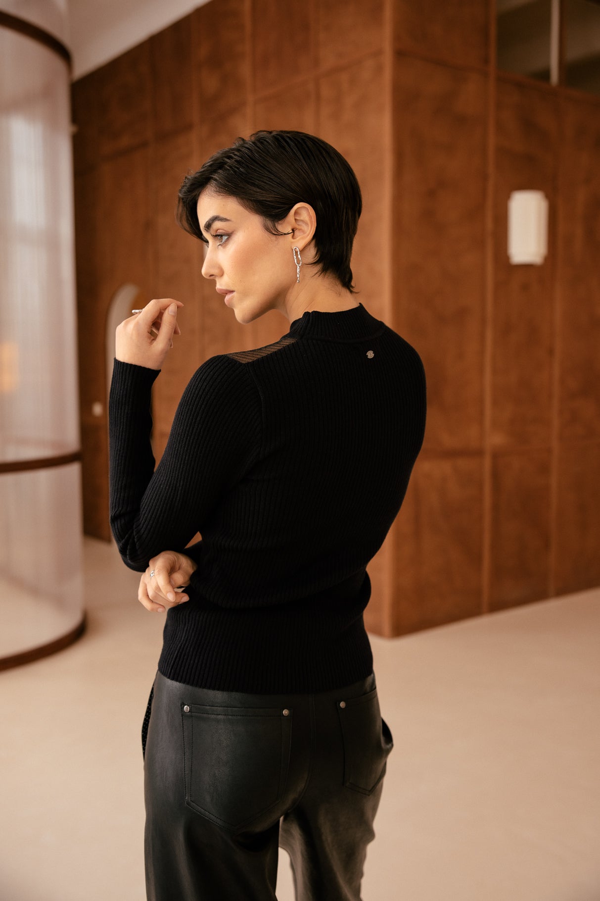 

Pull avec transparence Femme Prale black | Freeman T. Porter