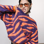 

Jersey de jacquard Mujer Parisi Zebra orange / purple | Freeman T. Porter