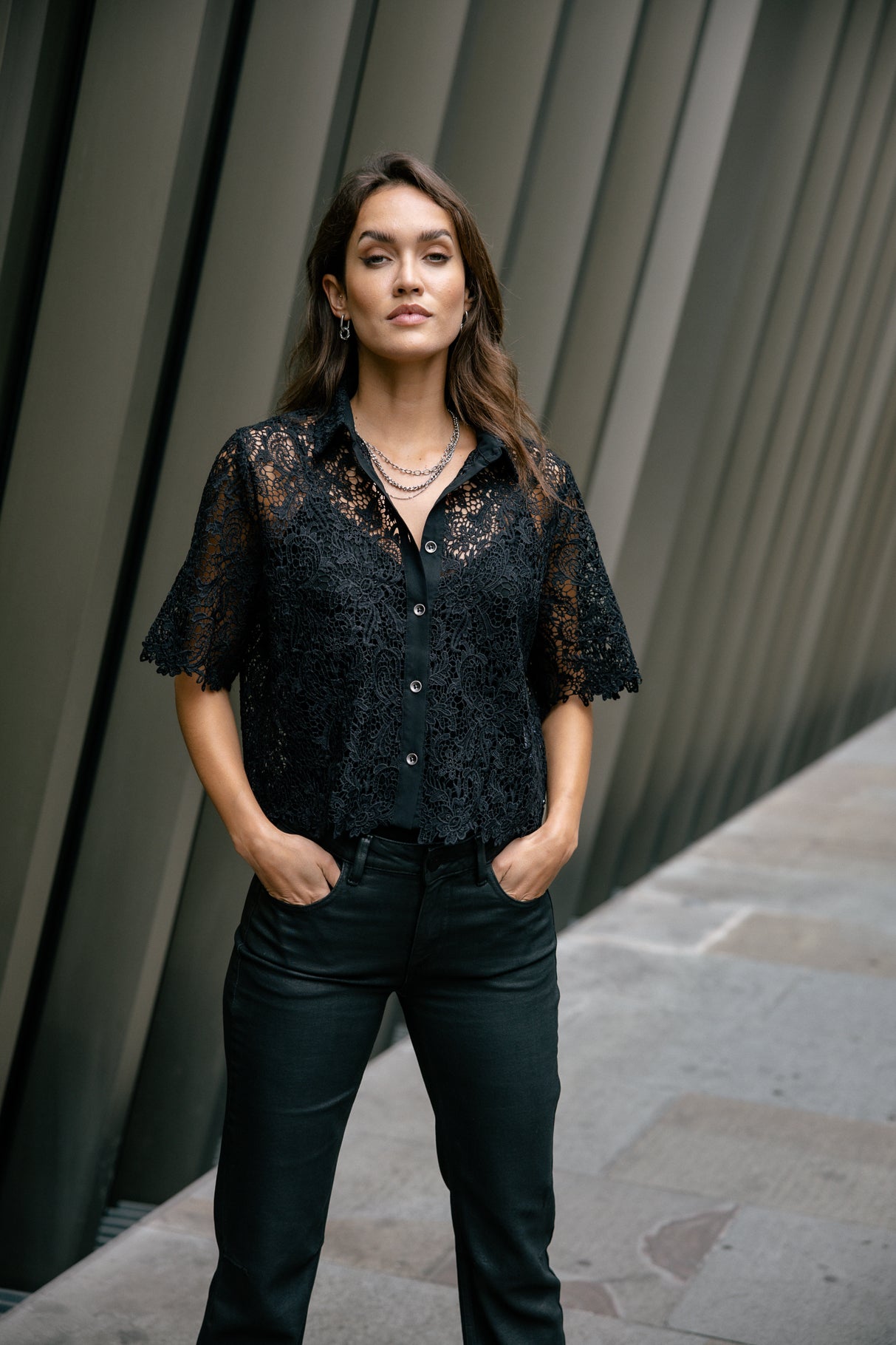 

Chemise en dentelle Femme Choko Lace black | Freeman T. Porter