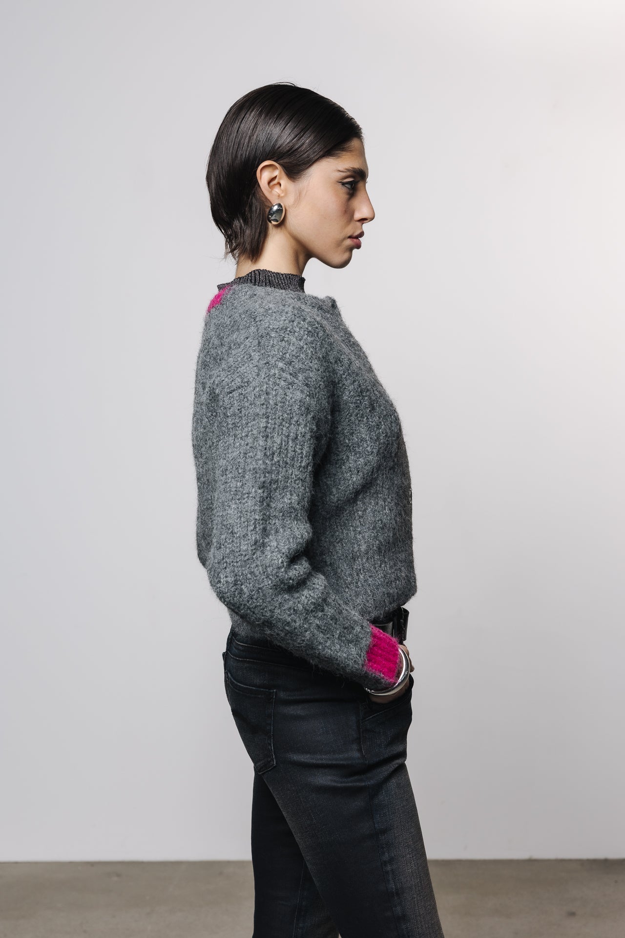 

Cardigan  Femme Pace grey / pink | Freeman T. Porter