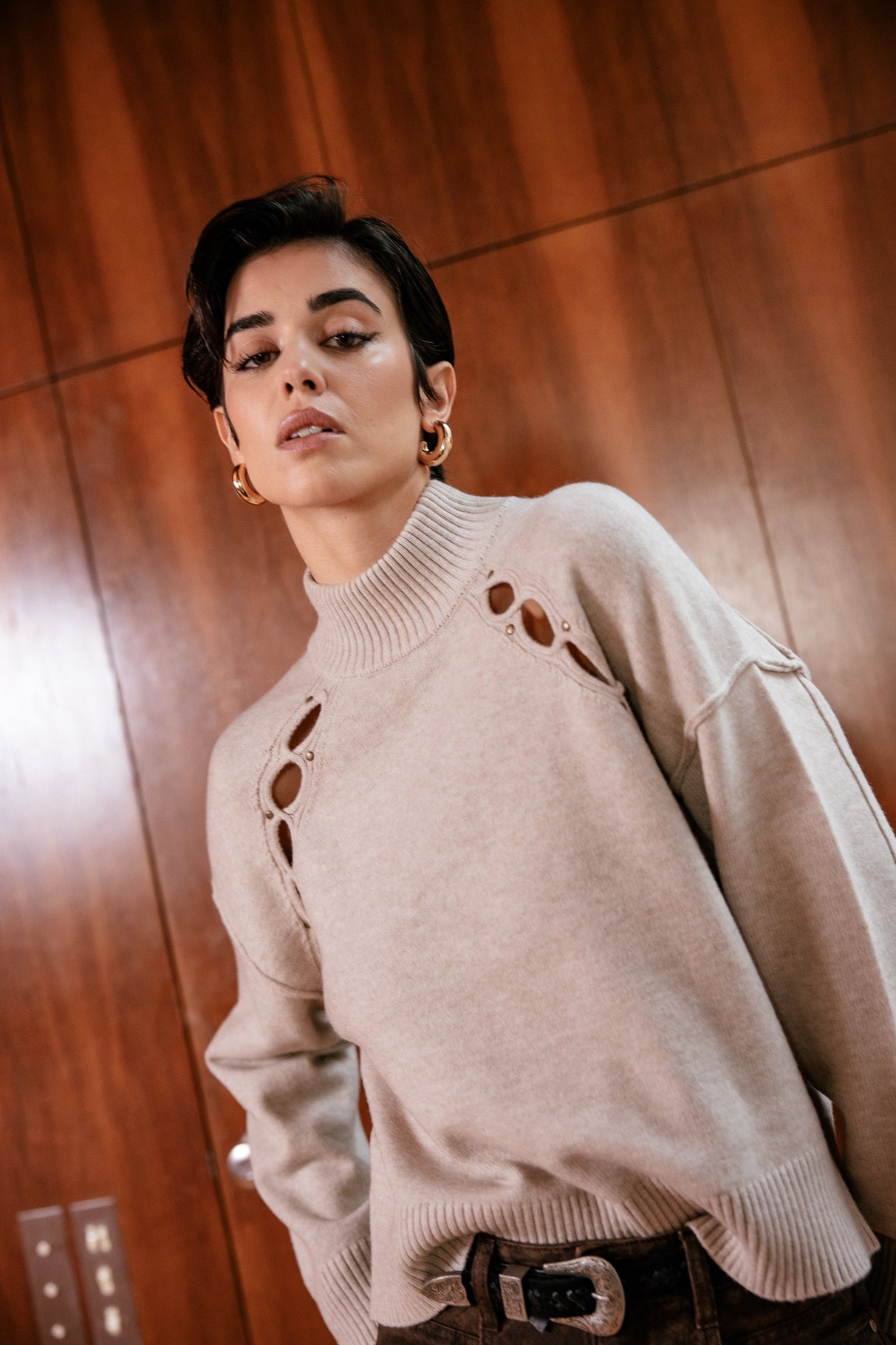   
            

Pull col montant Femme Raphy beige melange | Freeman T. Porter
          