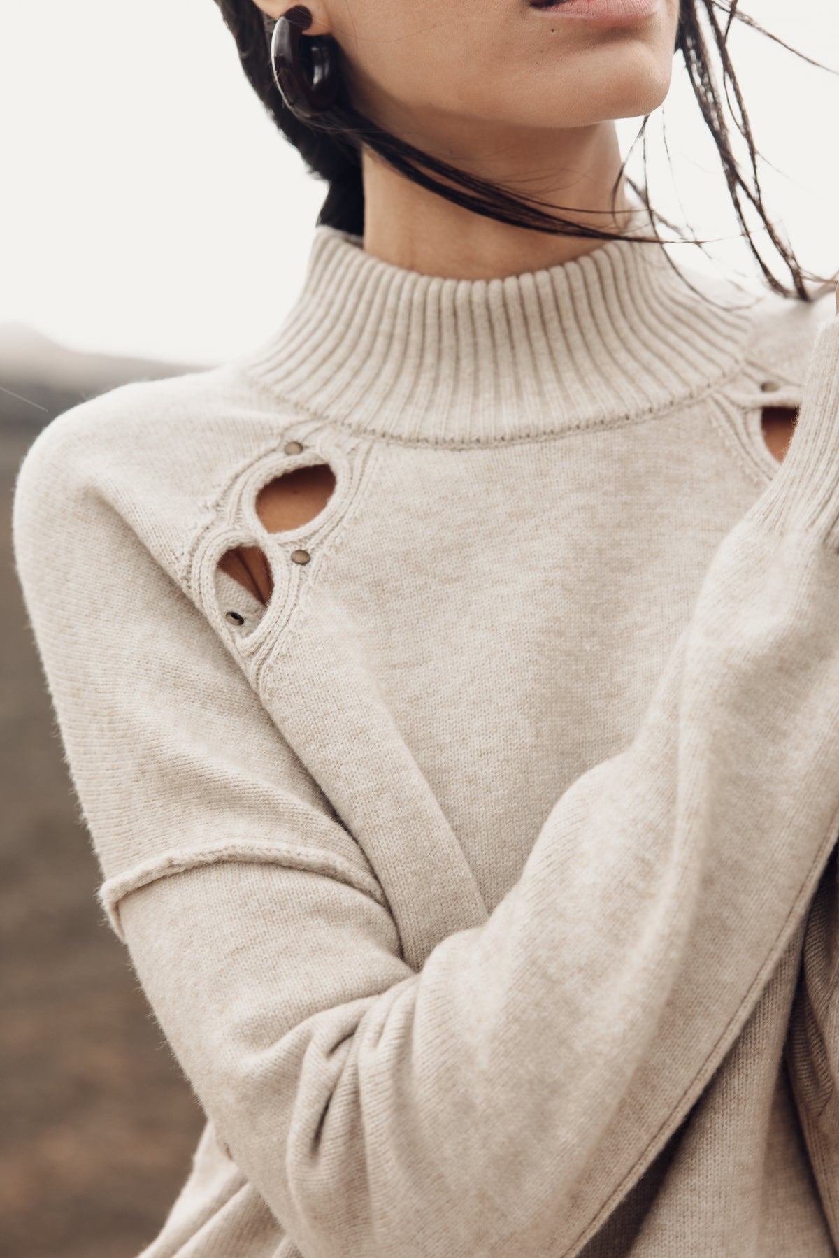 
              

Jersey de cuello alto Mujer Raphy beige melange | Freeman T. Porter
            