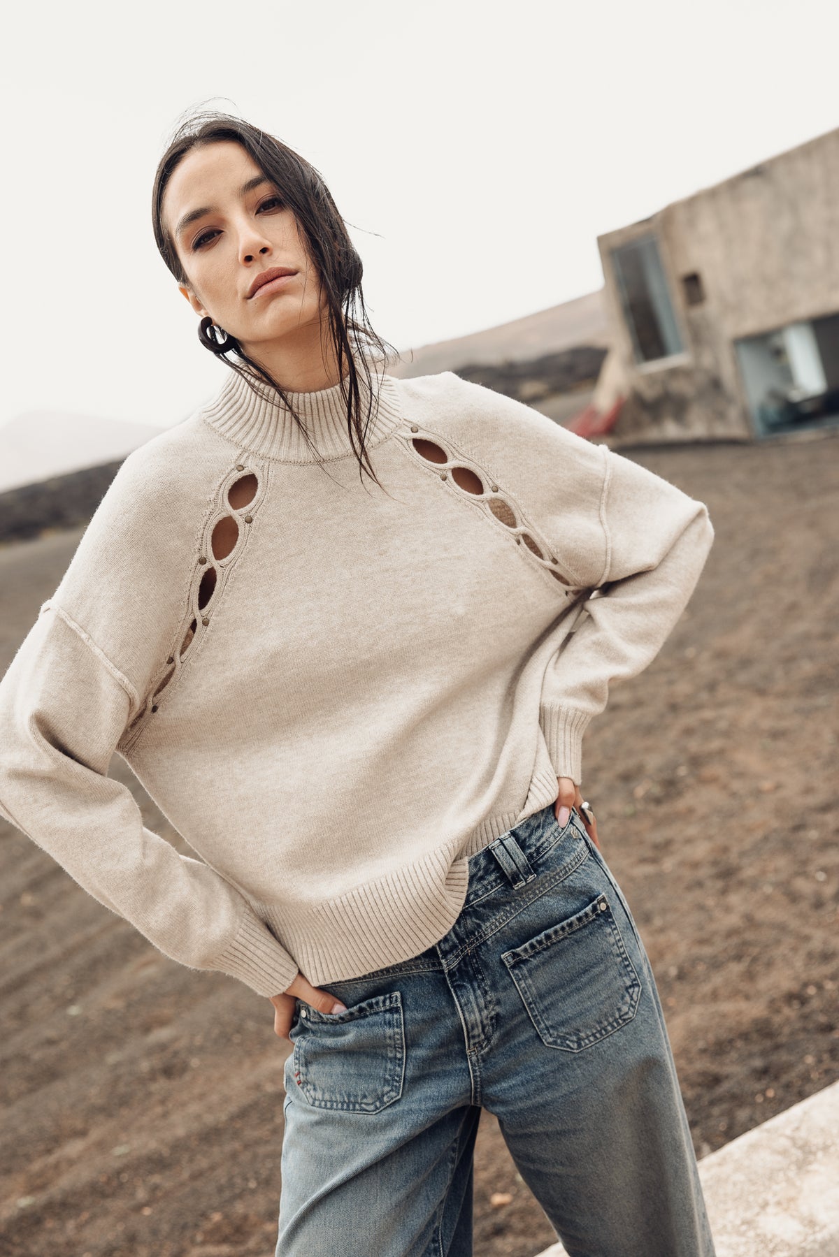

Camisola de gola alta Mulher Raphy beige melange | Freeman T. Porter