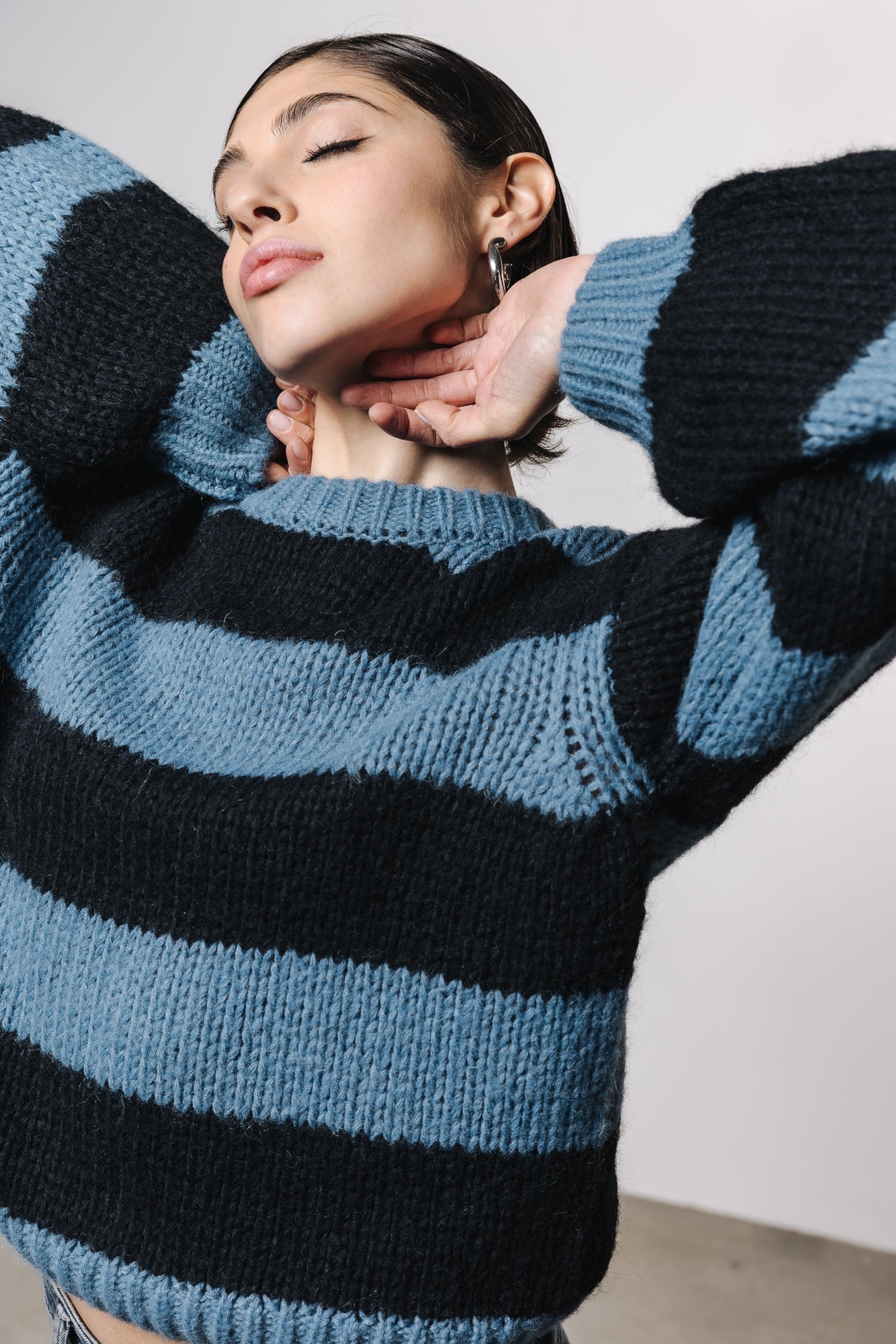 

Jersey de mohair a rayas Mujer Panko black / blue | Freeman T. Porter