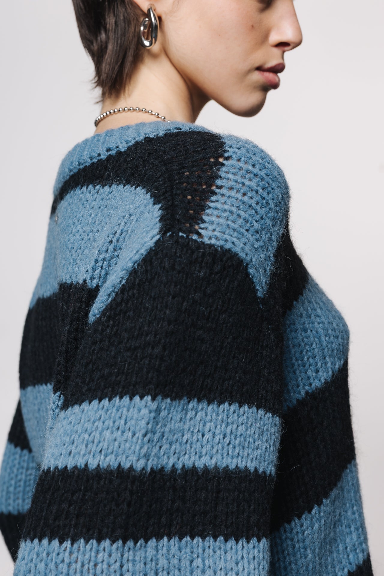 

Jersey de mohair a rayas Mujer Panko black / blue | Freeman T. Porter