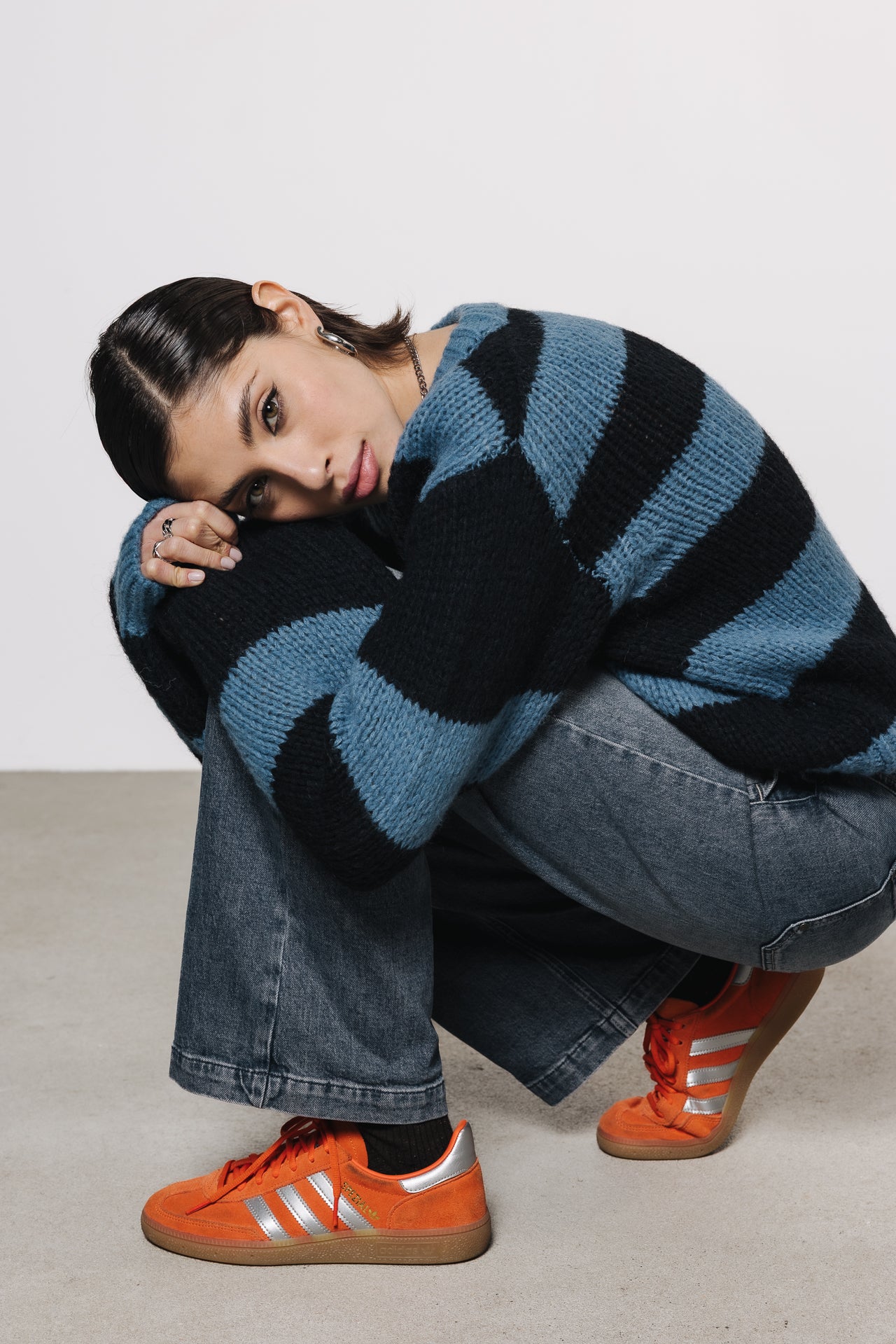 

Jersey de mohair a rayas Mujer Panko black / blue | Freeman T. Porter