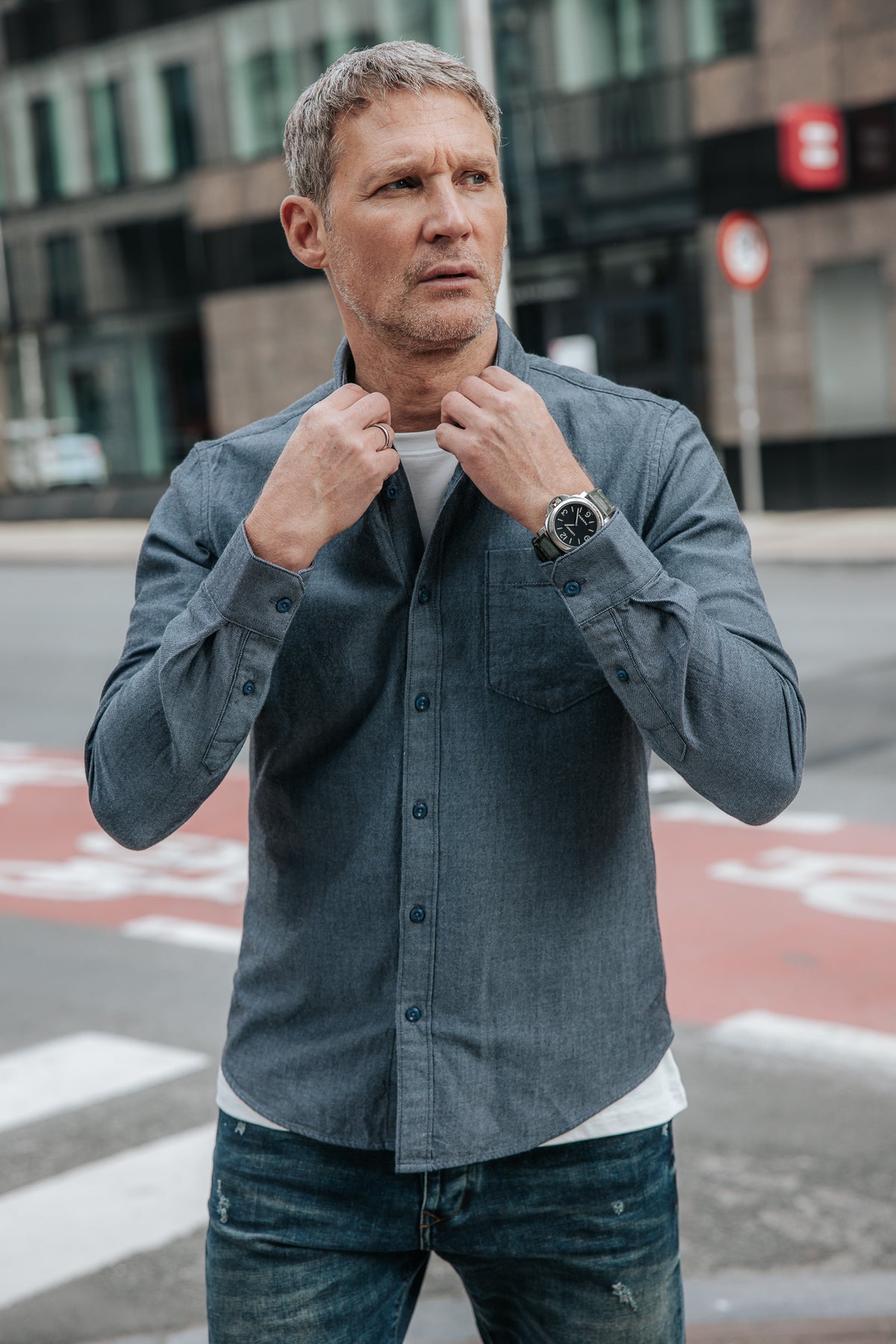 

Straight shirt Men Jeremiah Bitwill navy | Freeman T. Porter