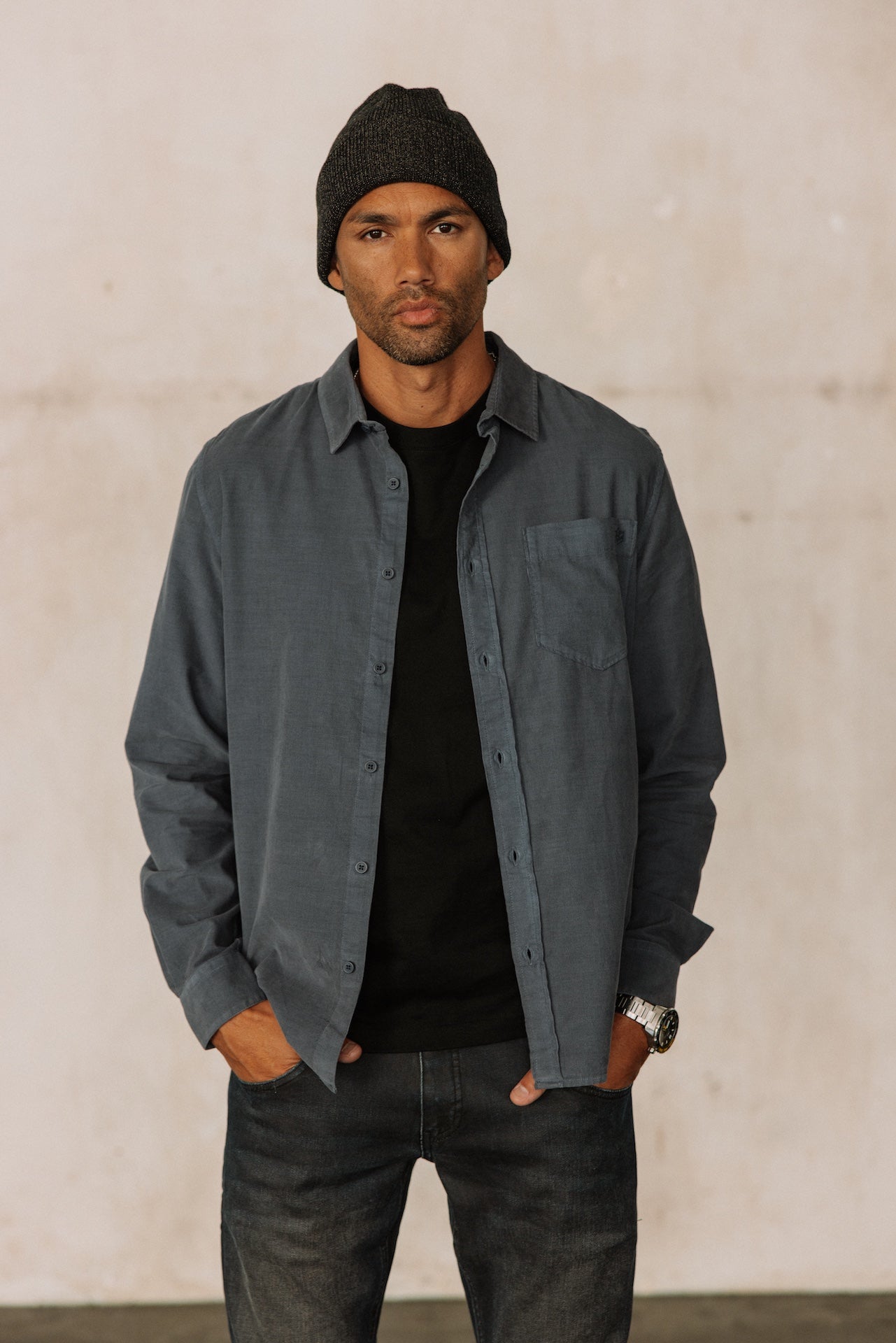 

Chemise droite Hombres Jeremiah Milleraies grisaille | Freeman T. Porter