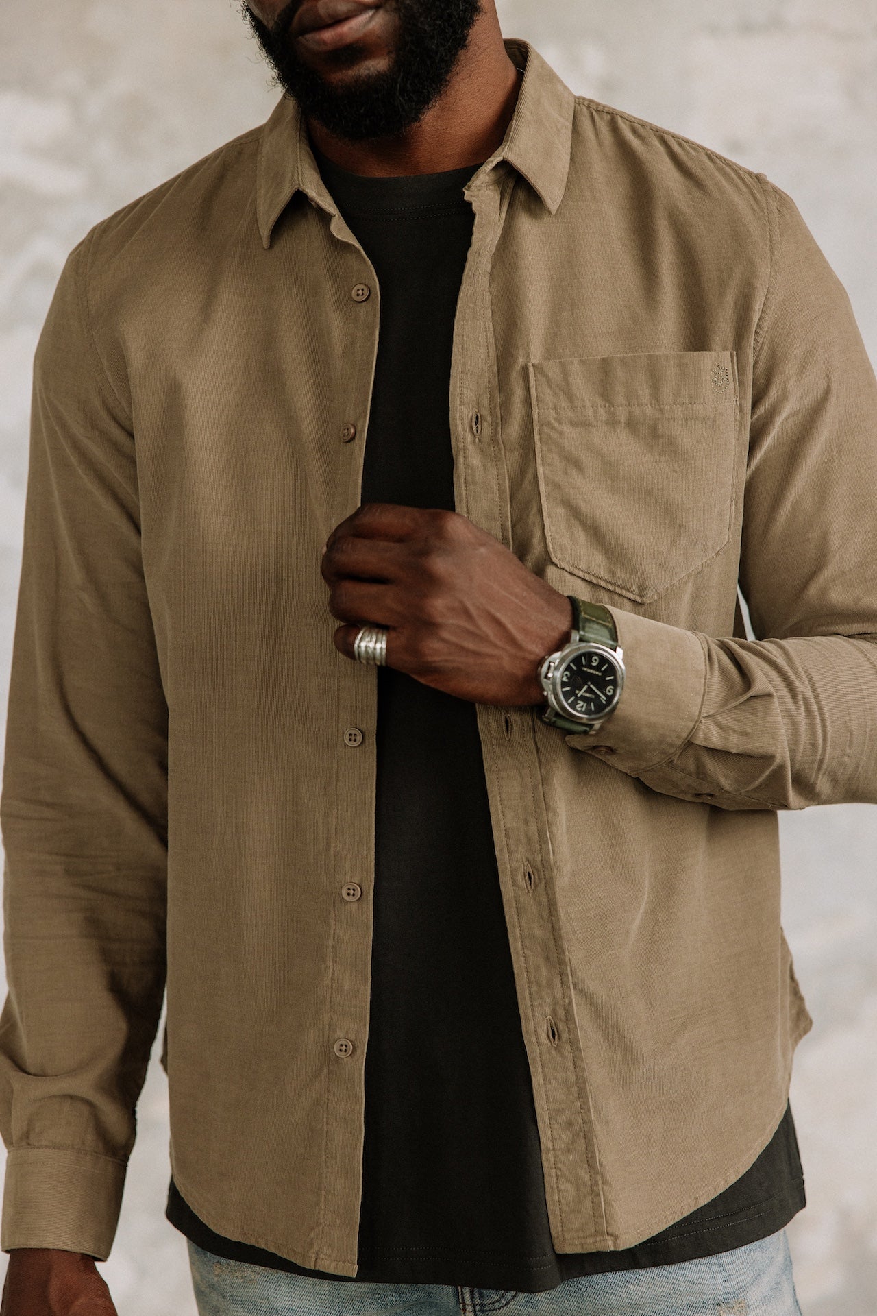 

Chemise droite Hombres Jeremiah Milleraies vetiver | Freeman T. Porter