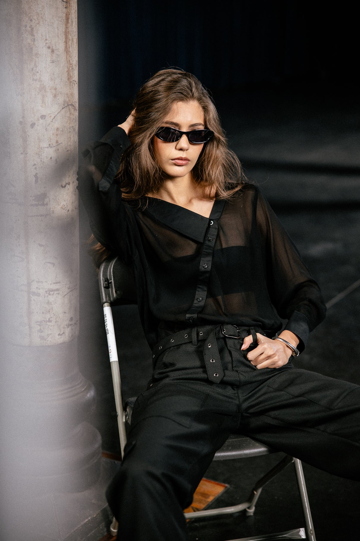 

Asymmetric shirt Women Hazel Light black | Freeman T. Porter