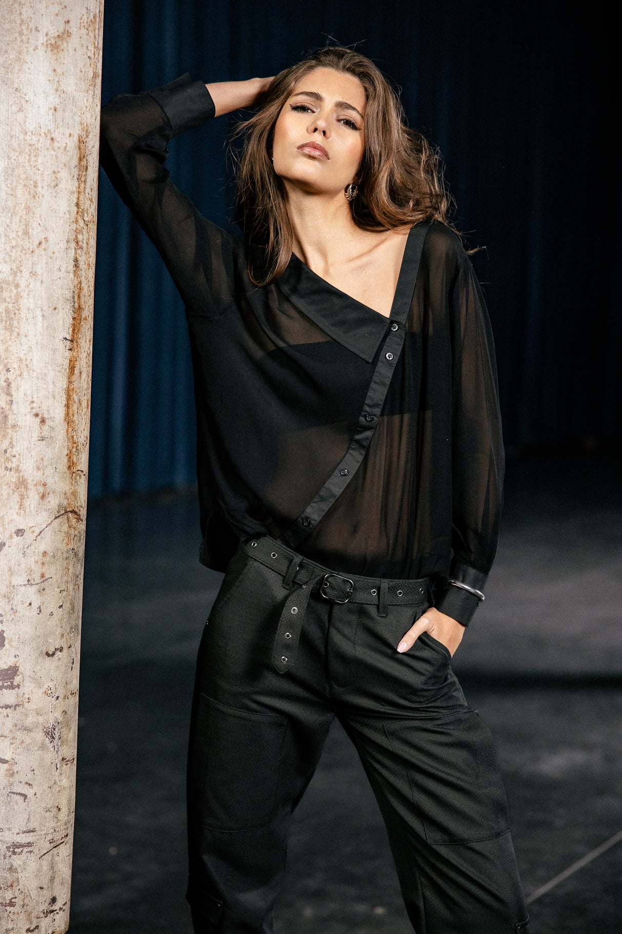 

Asymmetric shirt Women Hazel Light black | Freeman T. Porter