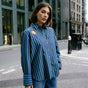 

Chemise boyfriend rayée Mujer Chestine Heart navy | Freeman T. Porter