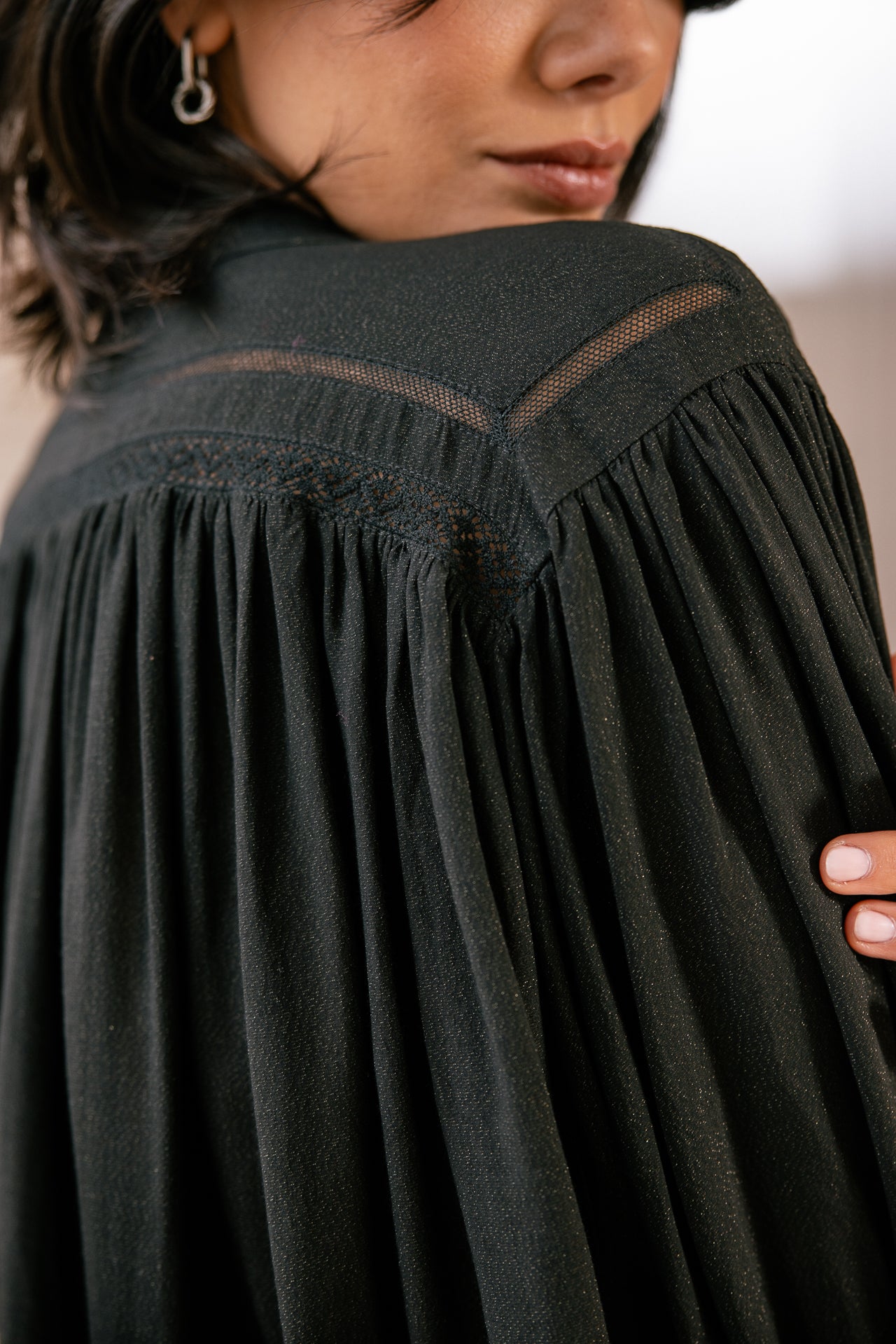 

Blouse brillante Femme Belly Magic Sky black | Freeman T. Porter