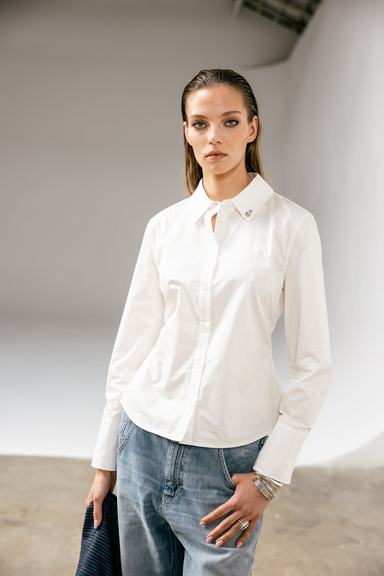 

Tailliertes Hemd Damen Celso white | Freeman T. Porter