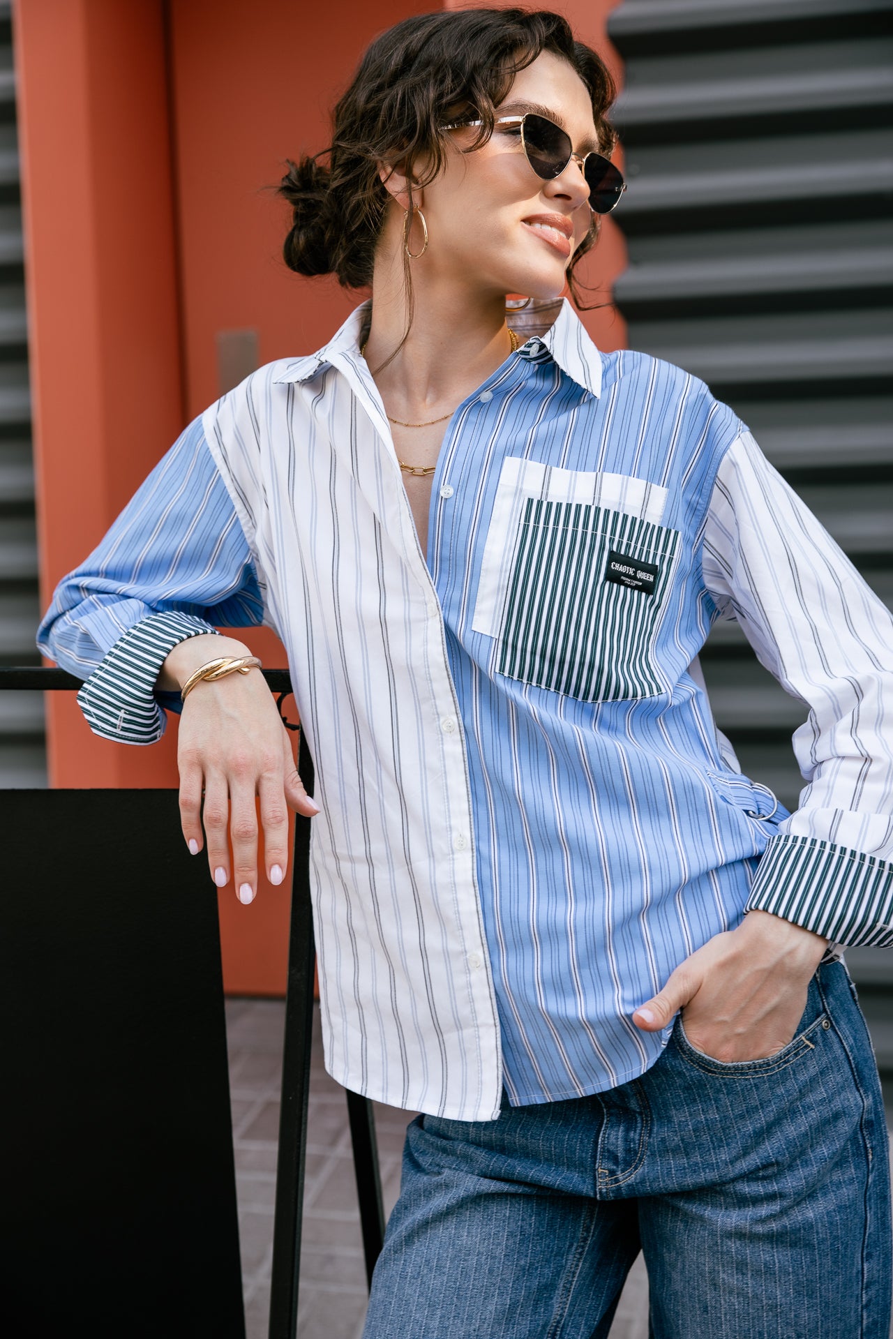 

Chemise oversize Femme Calay Patchwork original | Freeman T. Porter