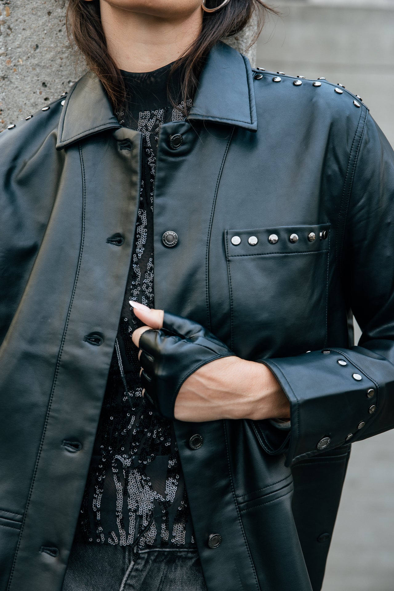 
              

Surchemise en simili-cuir Femme Voro Rock black | Freeman T. Porter
            