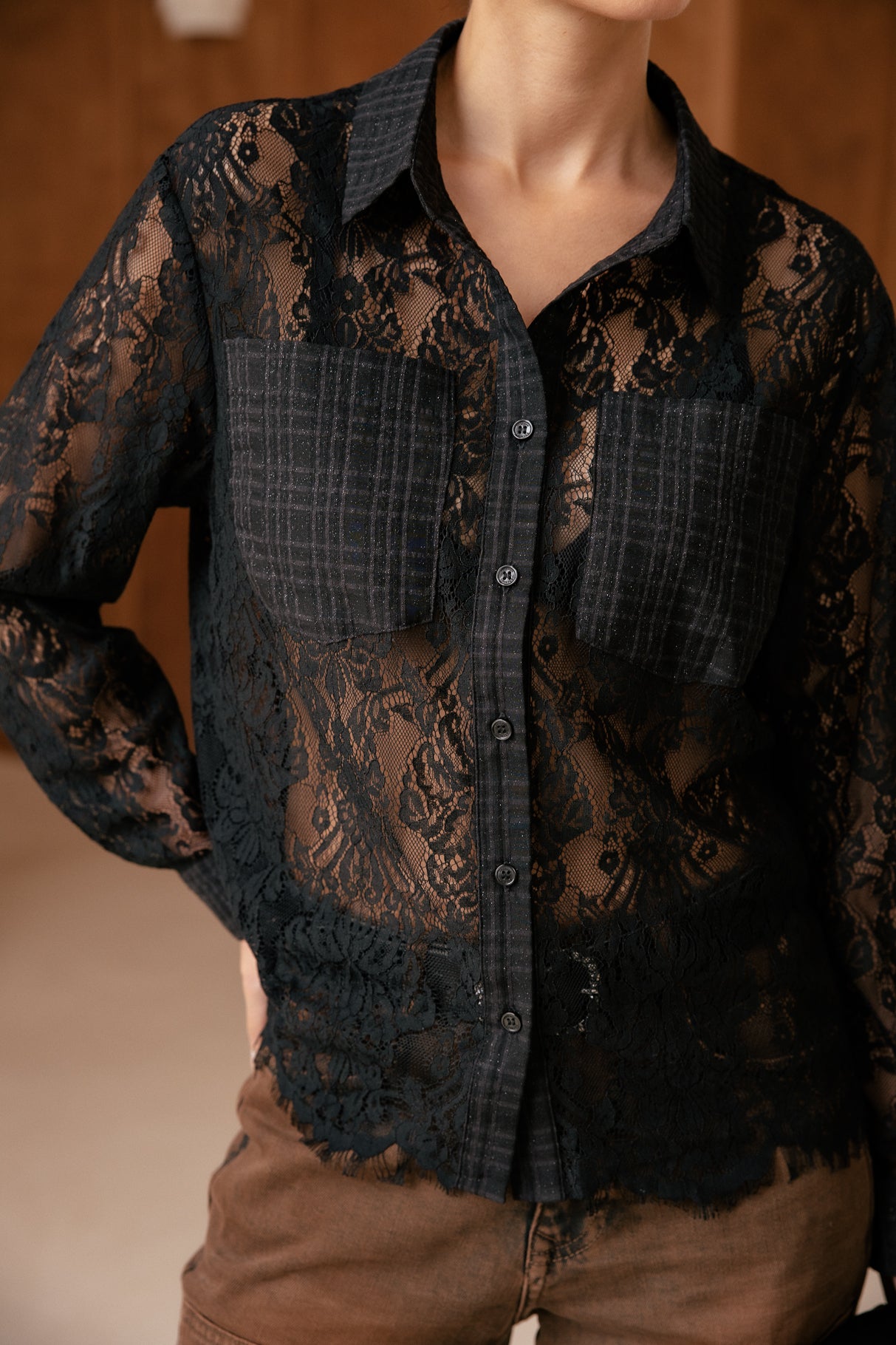 
              

Chemise en dentelle Femme Consuelo Lace black | Freeman T. Porter
            
