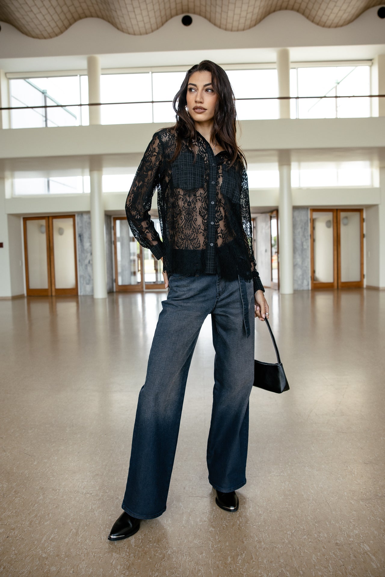 

Chemise en dentelle Femme Consuelo Lace black | Freeman T. Porter