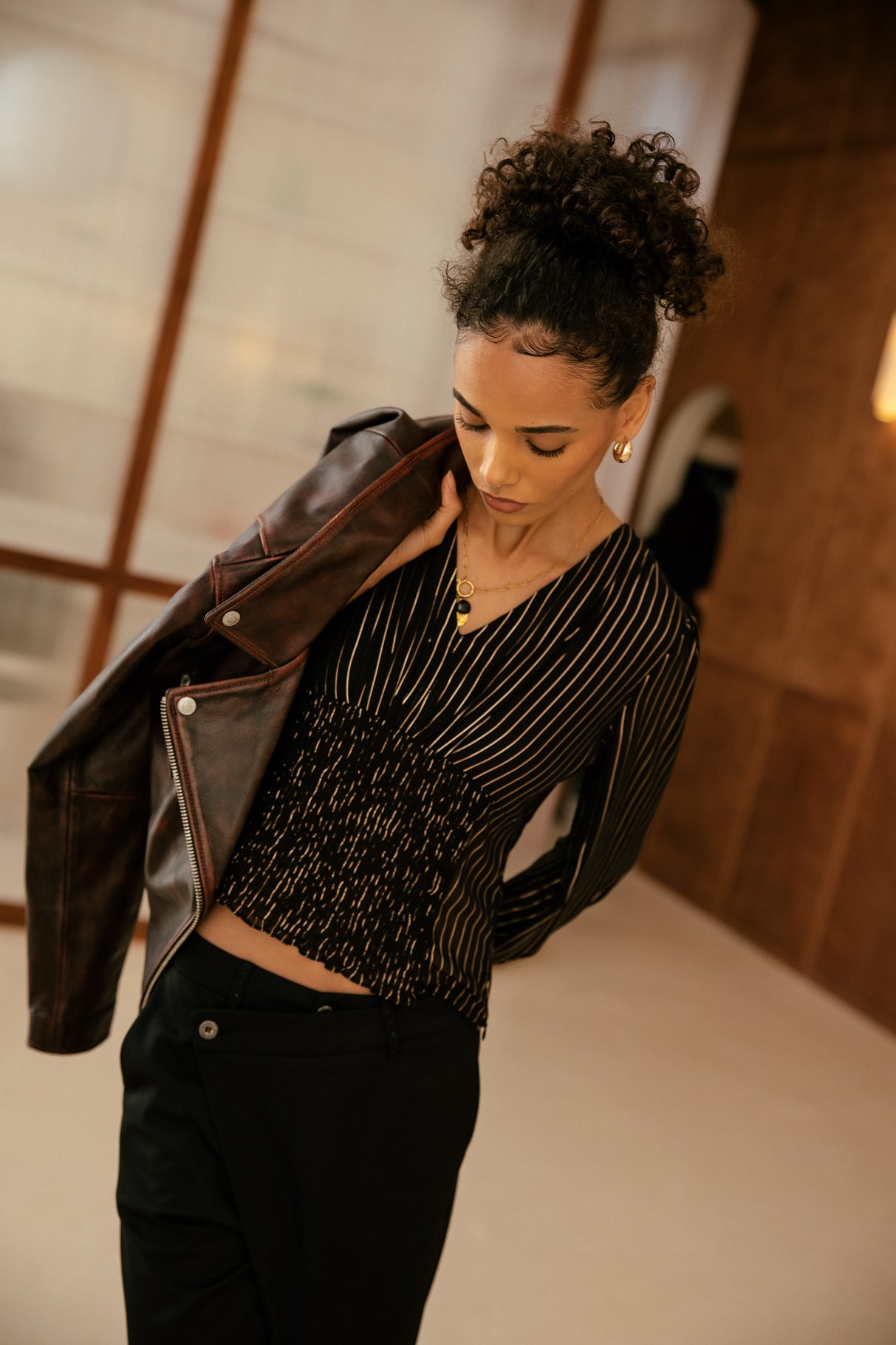   
            

Top à rayures lurex Femme Blossa Stripes black | Freeman T. Porter
          