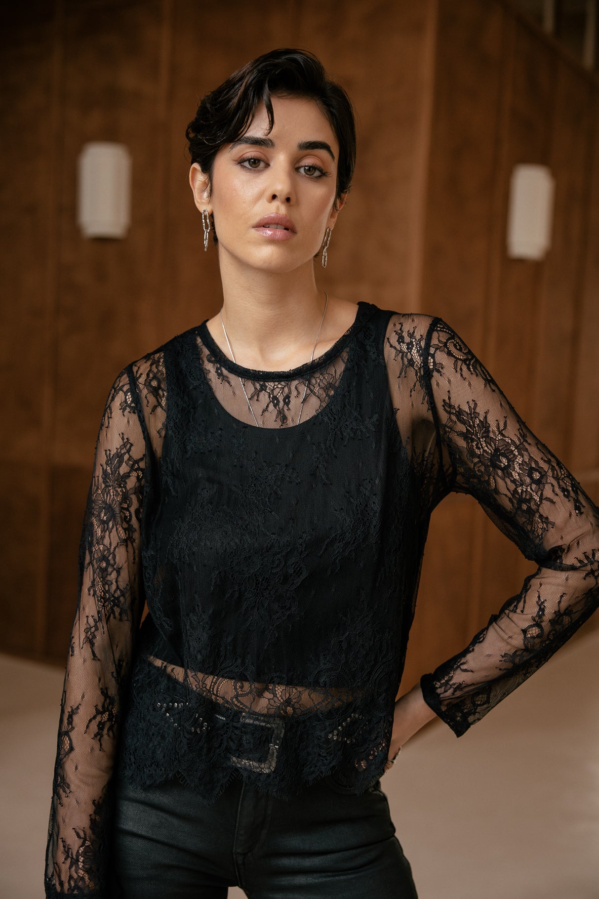 
              

Top en dentelle Femme Timotea Lace black | Freeman T. Porter
            