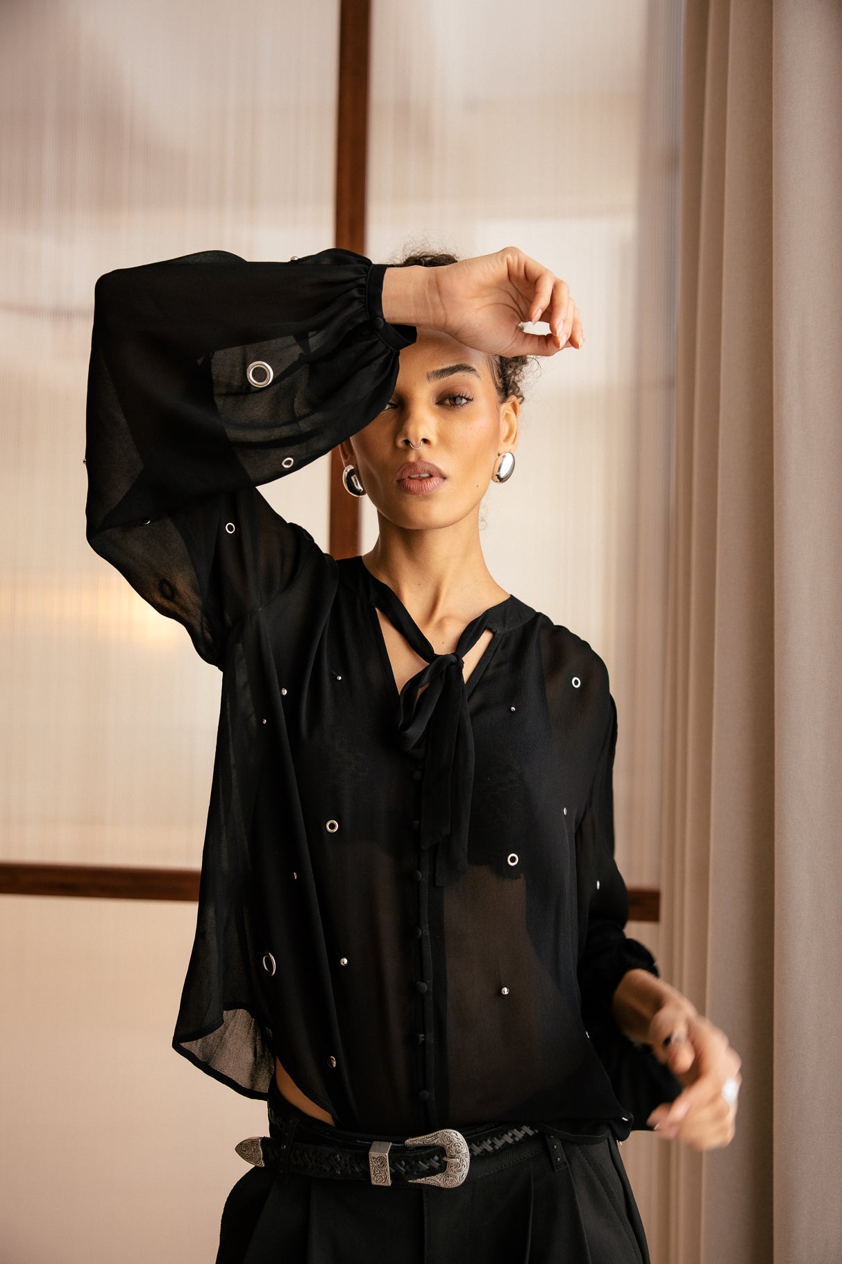   
            

Blouse vaporeuse en voile Femme Blina Starisa black | Freeman T. Porter
          