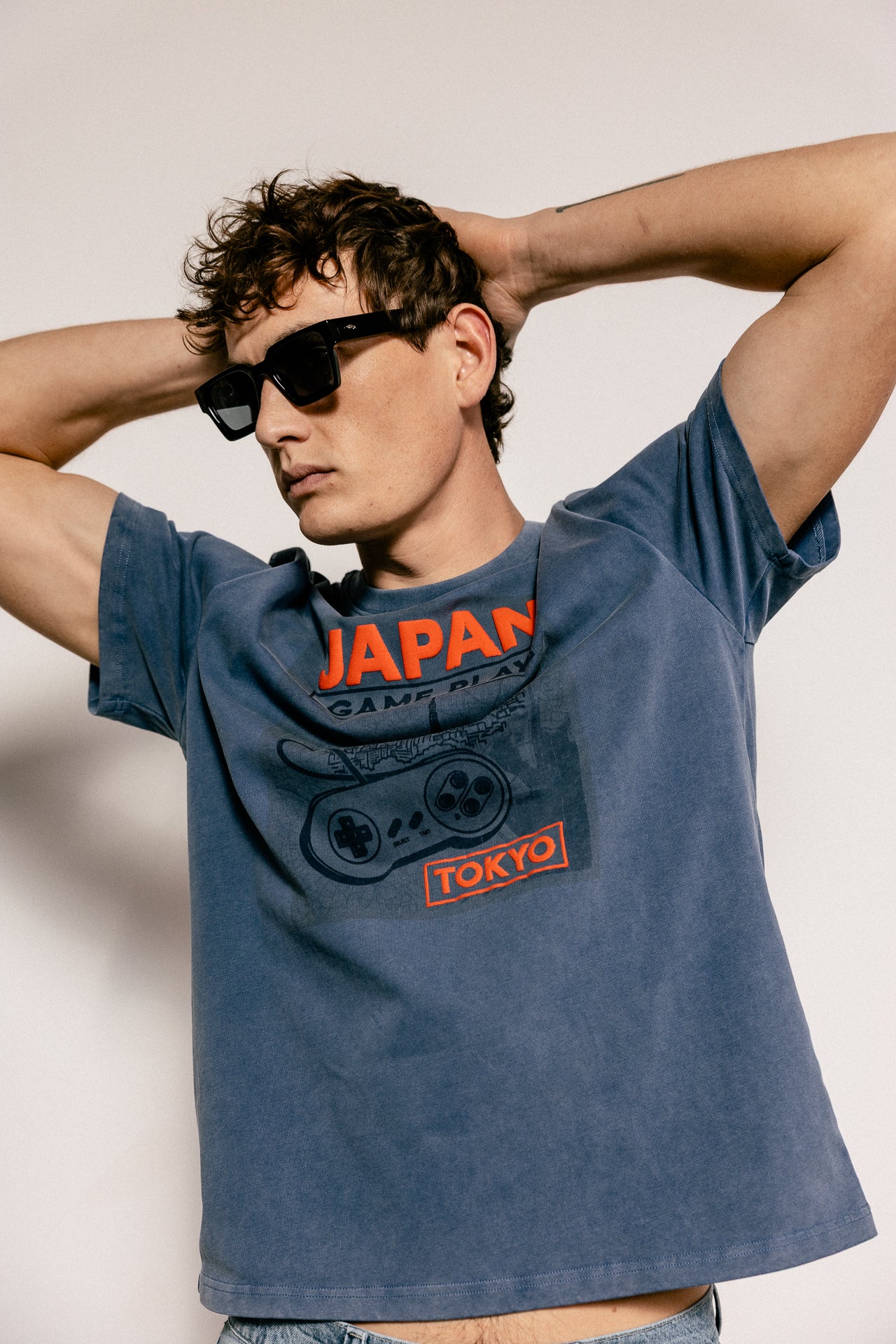 

Straight fit T-shirt Men Chuck Game Play steel blue | Freeman T. Porter