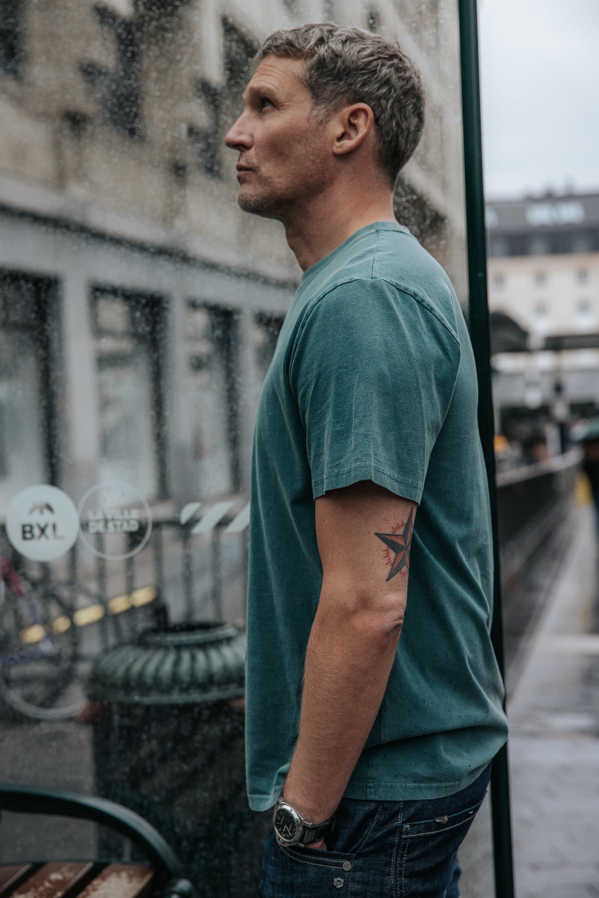 

Gerade geschnittenes T-Shirt Herren Chuck Vinteji mediterranea | Freeman T. Porter