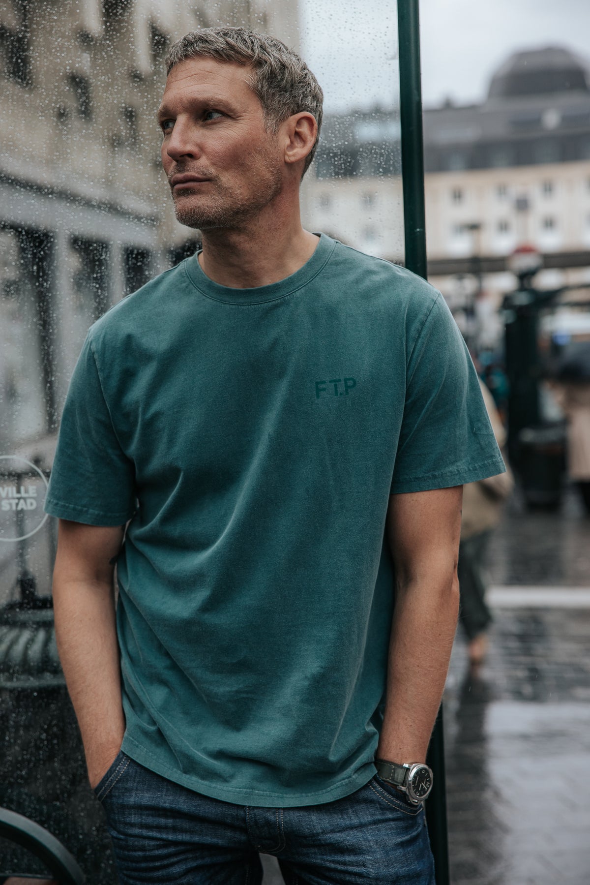

Gerade geschnittenes T-Shirt Herren Chuck Vinteji mediterranea | Freeman T. Porter