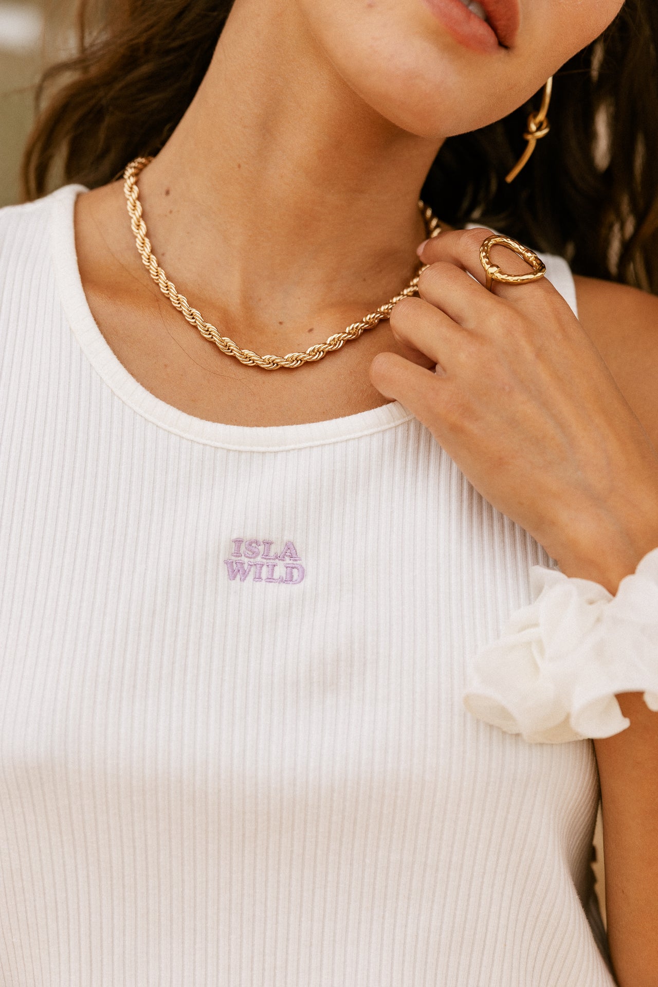 

Top de punto Mujer Datta Rib white | Freeman T. Porter