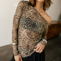 

Langarm-Tülltop mit Print Damen Tapiano Leopard original | Freeman T. Porter