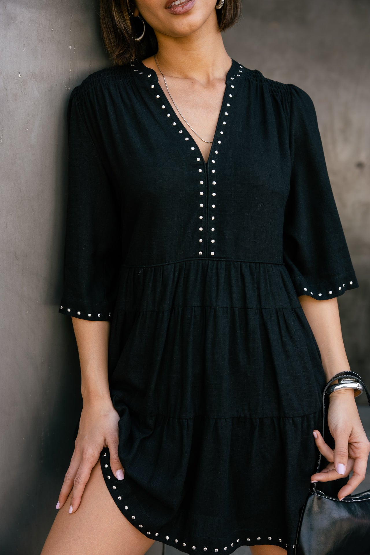 
              

Studded Detail Dress Women Reyeline Plain black | Freeman T. Porter
            