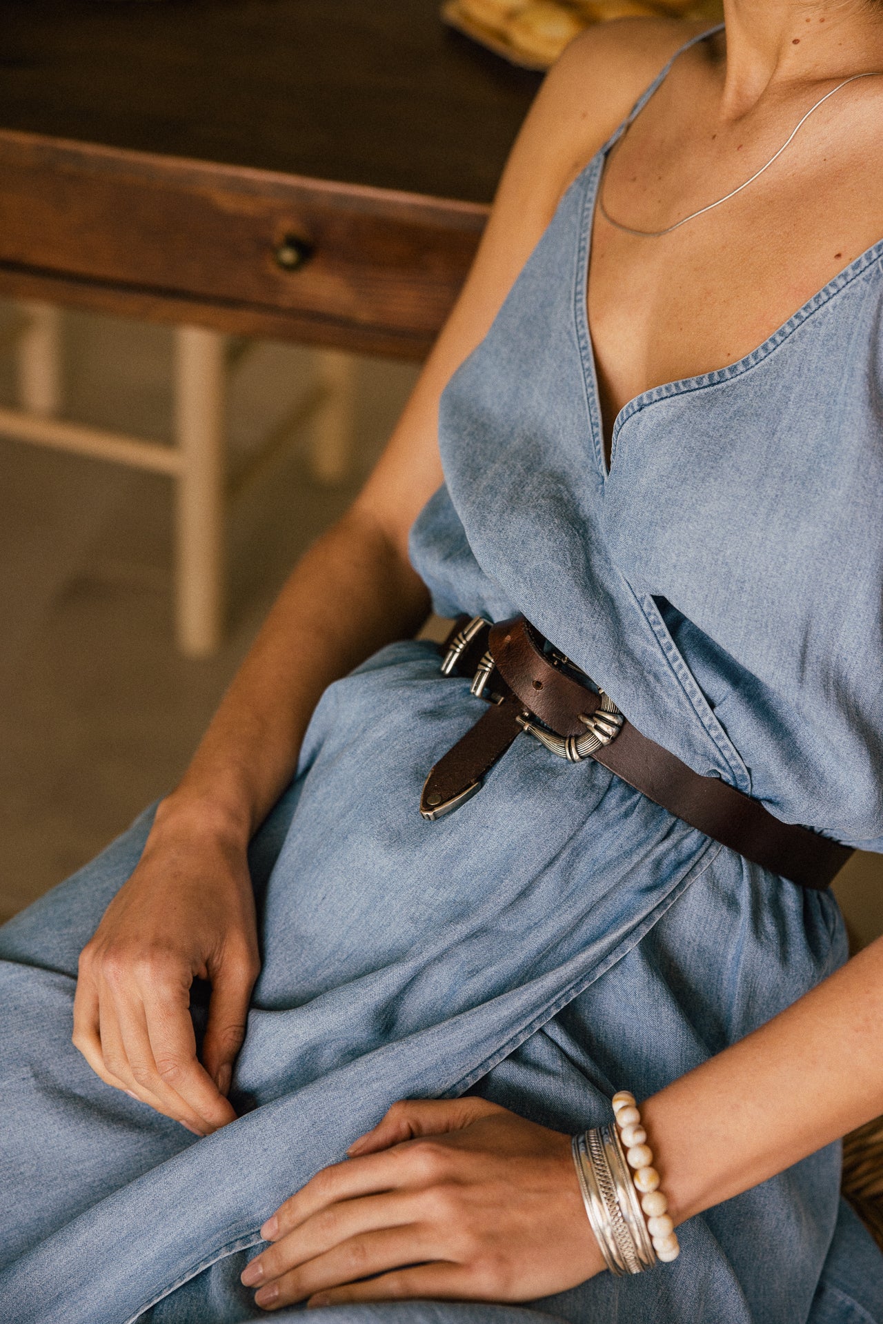 

Robe longue évasé style portefeuille Femme Raelle tencela | Freeman T. Porter