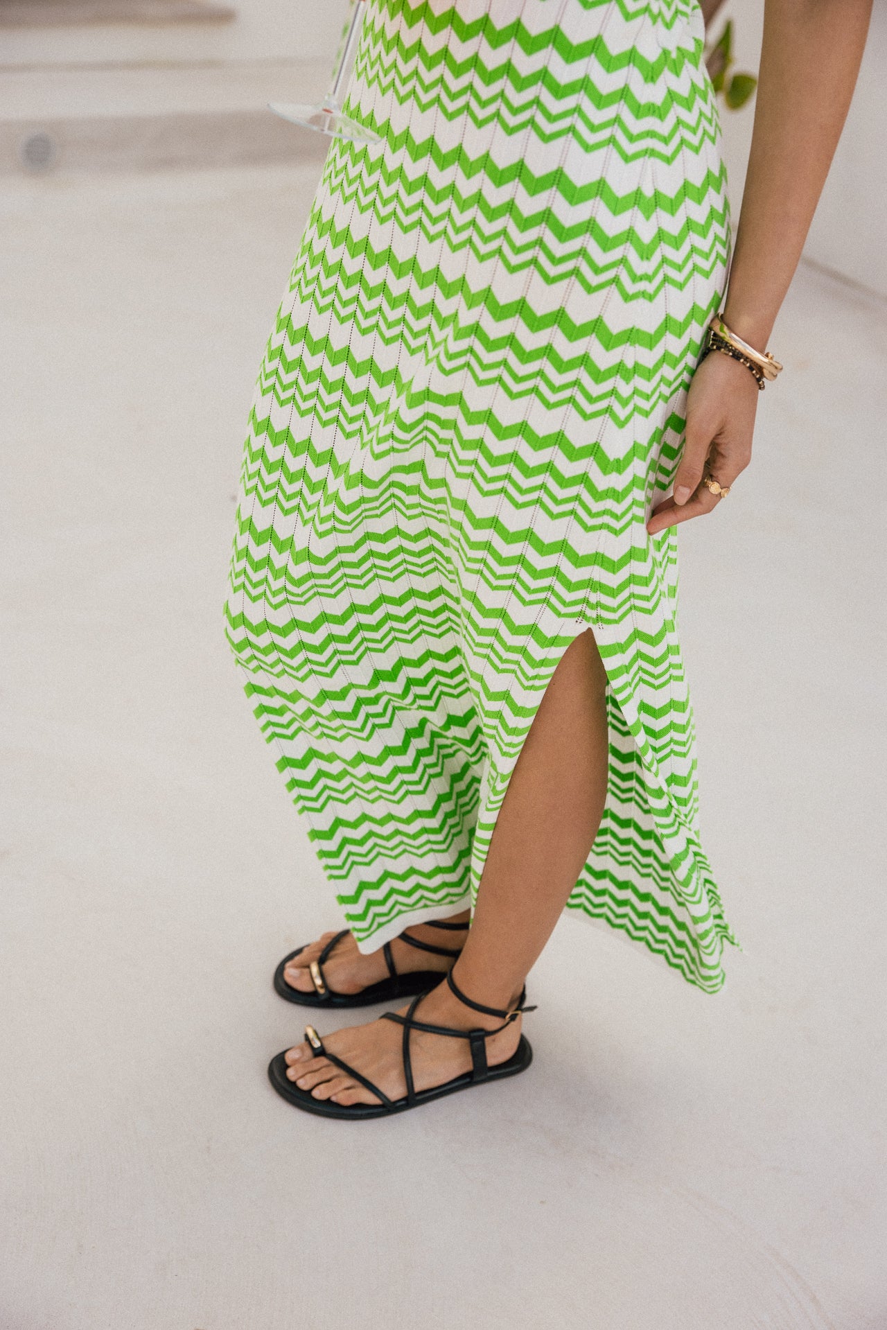 

Robe longue en maille col rond Femme Raga Praia green | Freeman T. Porter