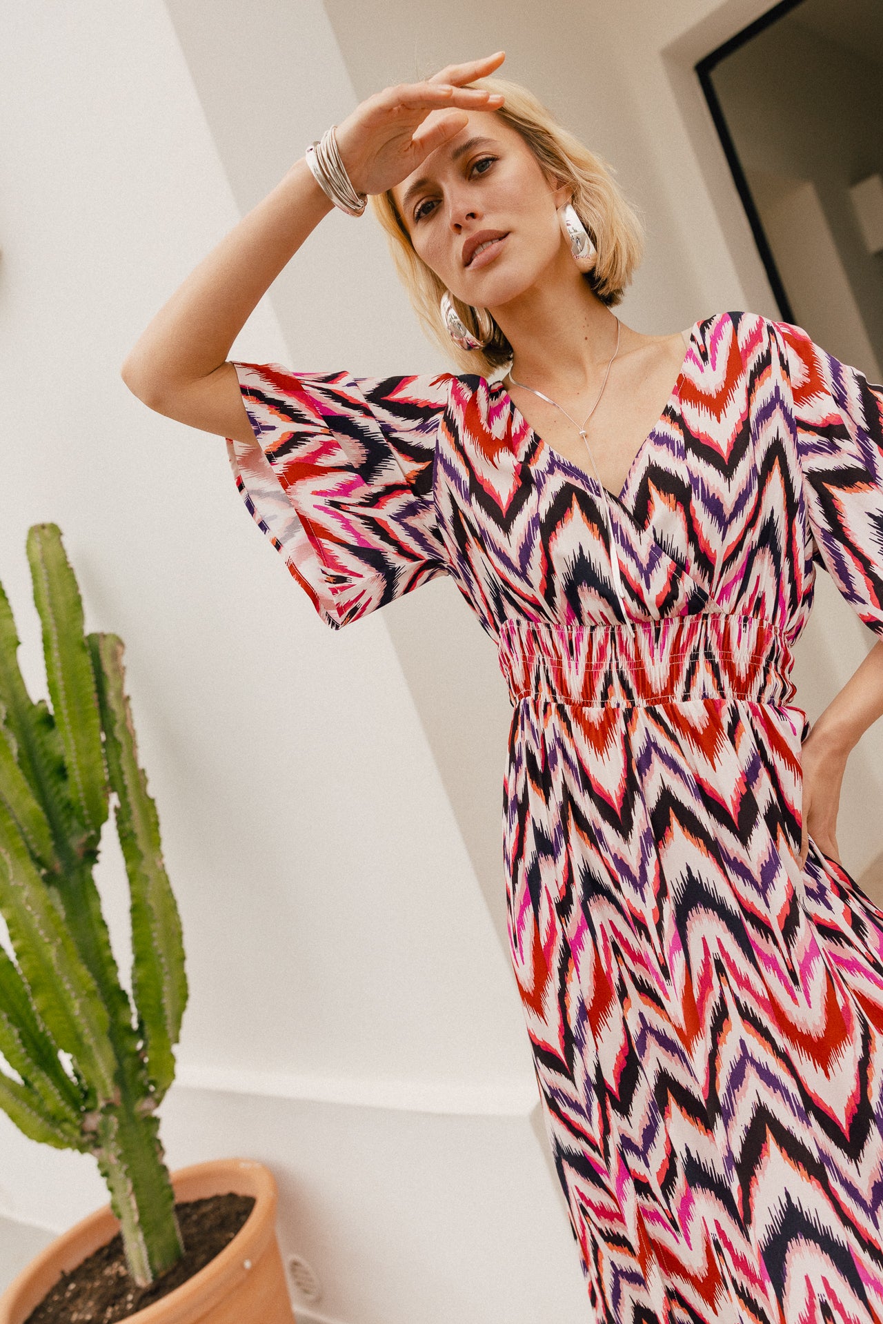 

Robe longue légère fente col V Femme Rensella Neoikat original | Freeman T. Porter
