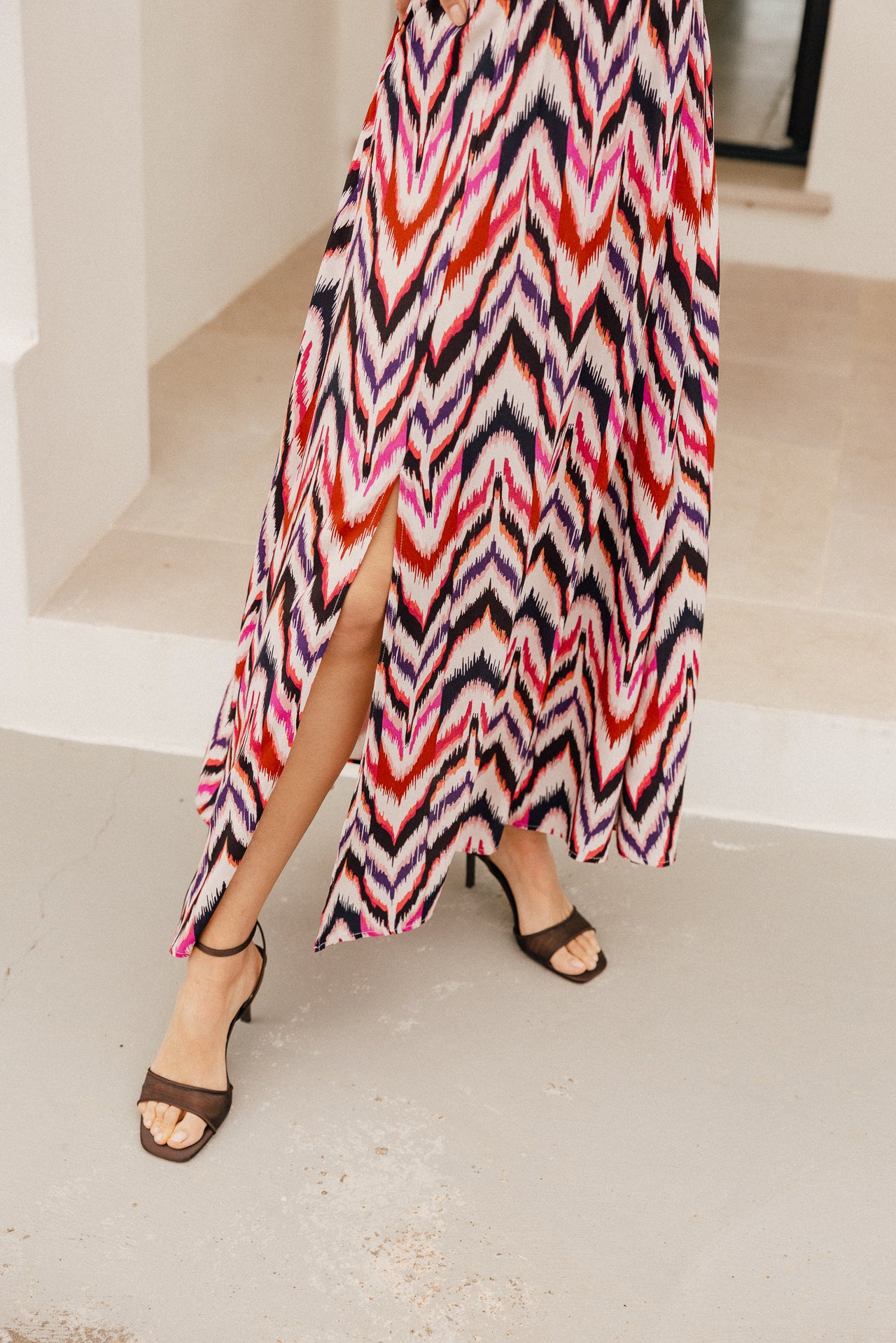 

Robe longue légère fente col V Femme Rensella Neoikat original | Freeman T. Porter