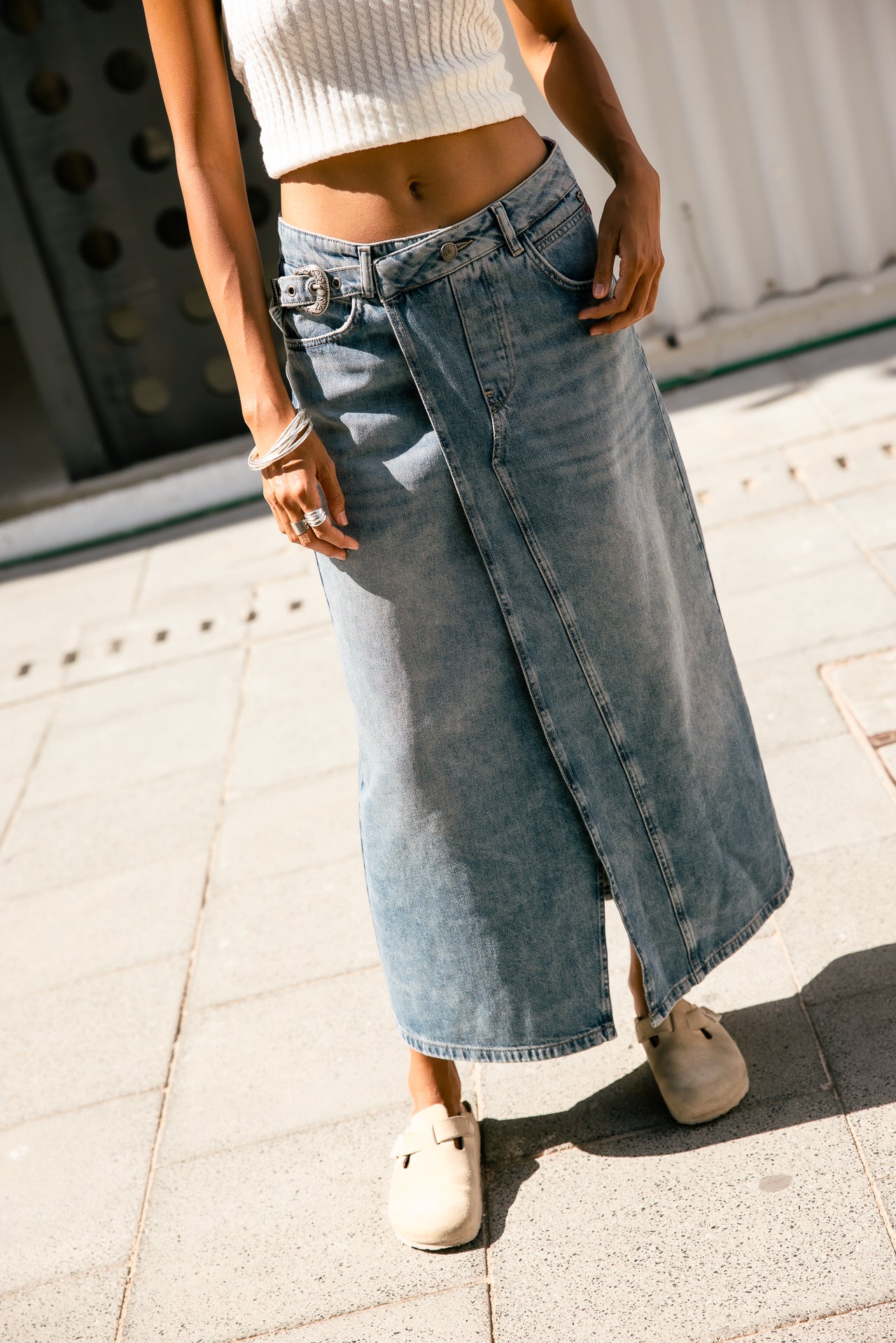 

Falda larga cruzada Mujer Iraya Denim bayloo | Freeman T. Porter