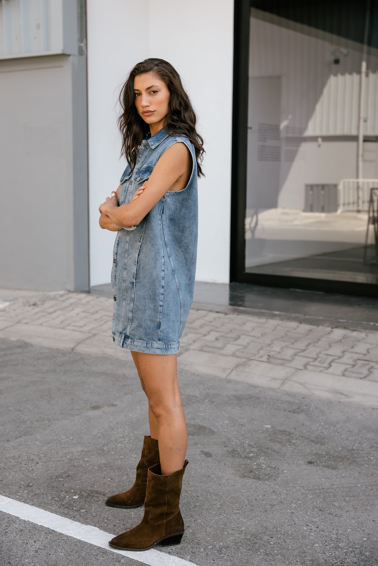 gigi denim dress Gigi Denim Dress Small