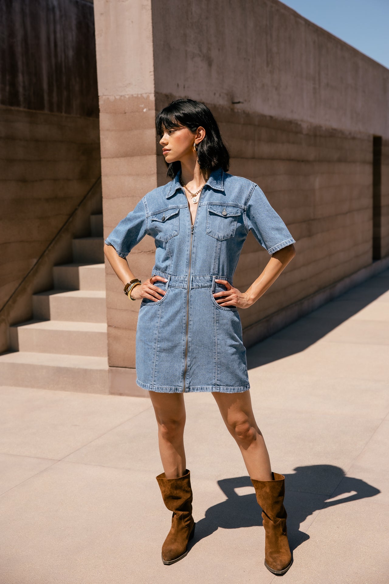 sparkly denim dress Trishia Denim