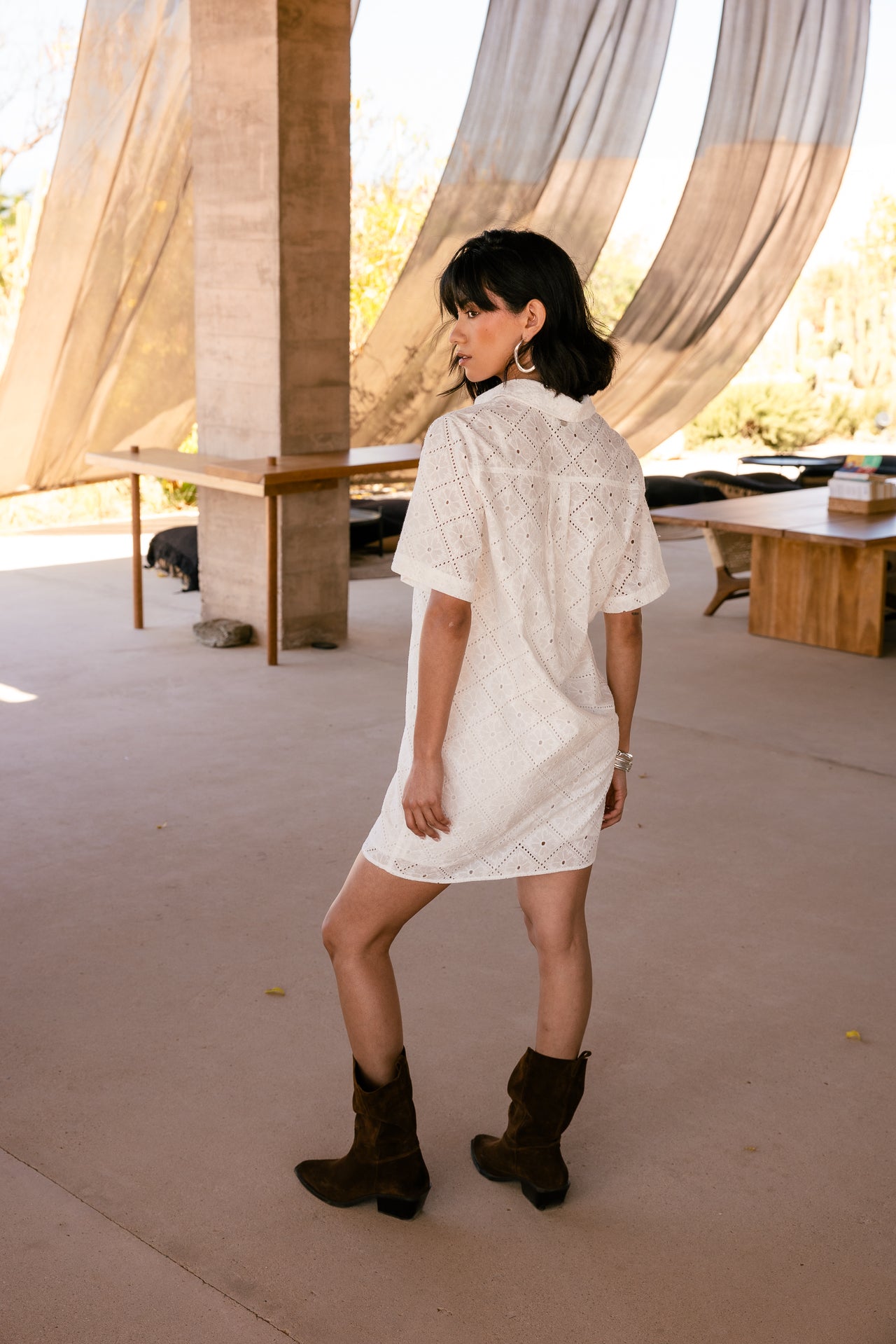 

Short shirt dress Women Restia Beach Lace white | Freeman T. Porter