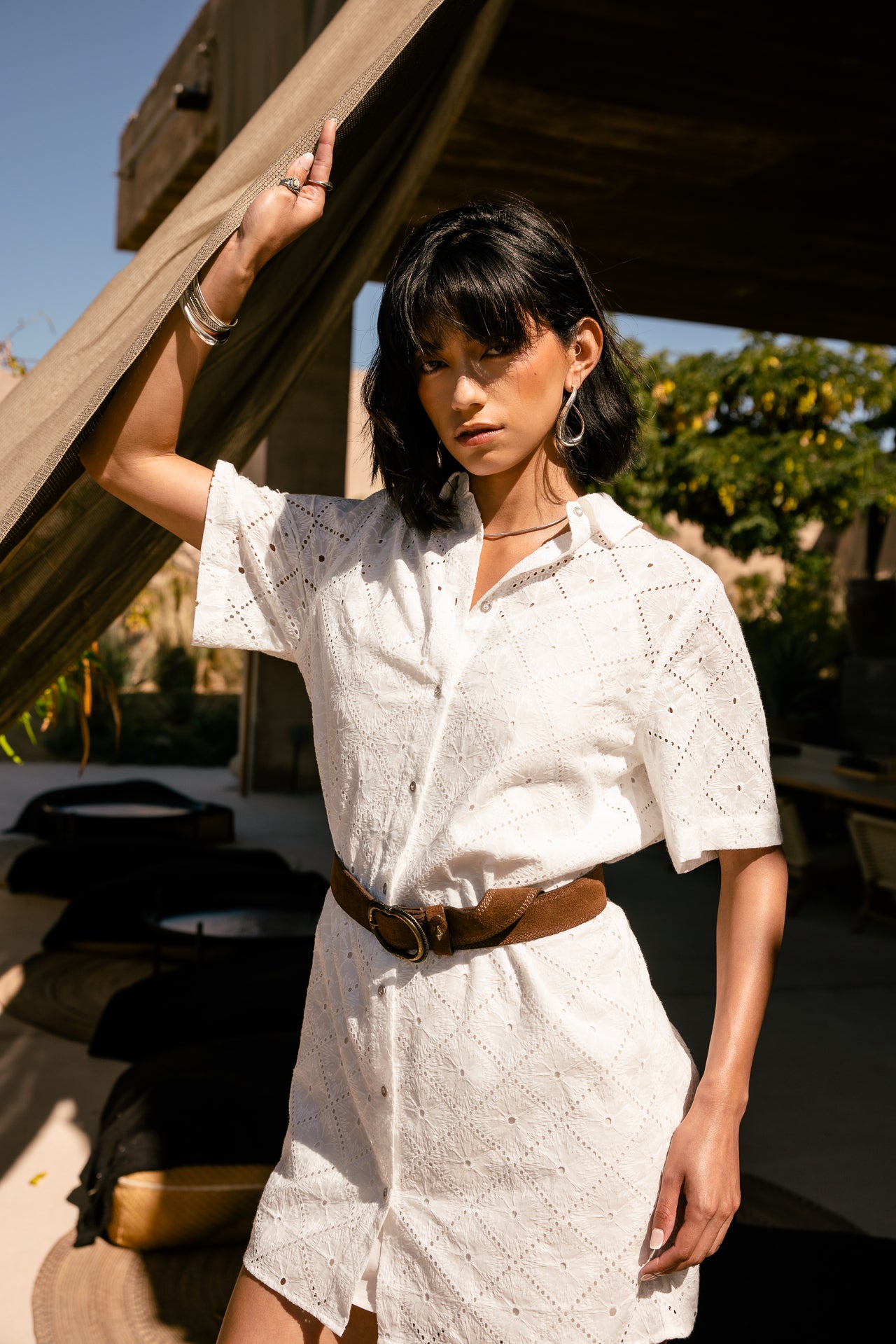 

Short shirt dress Women Restia Beach Lace white | Freeman T. Porter