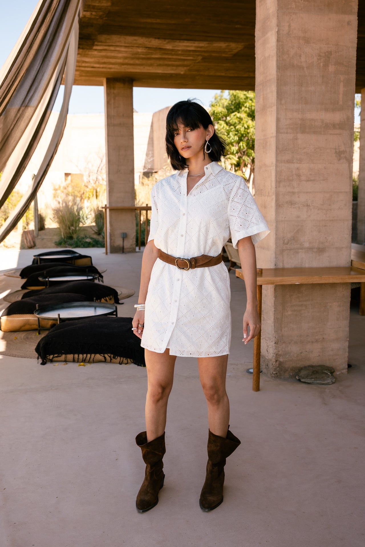 

Short shirt dress Women Restia Beach Lace white | Freeman T. Porter