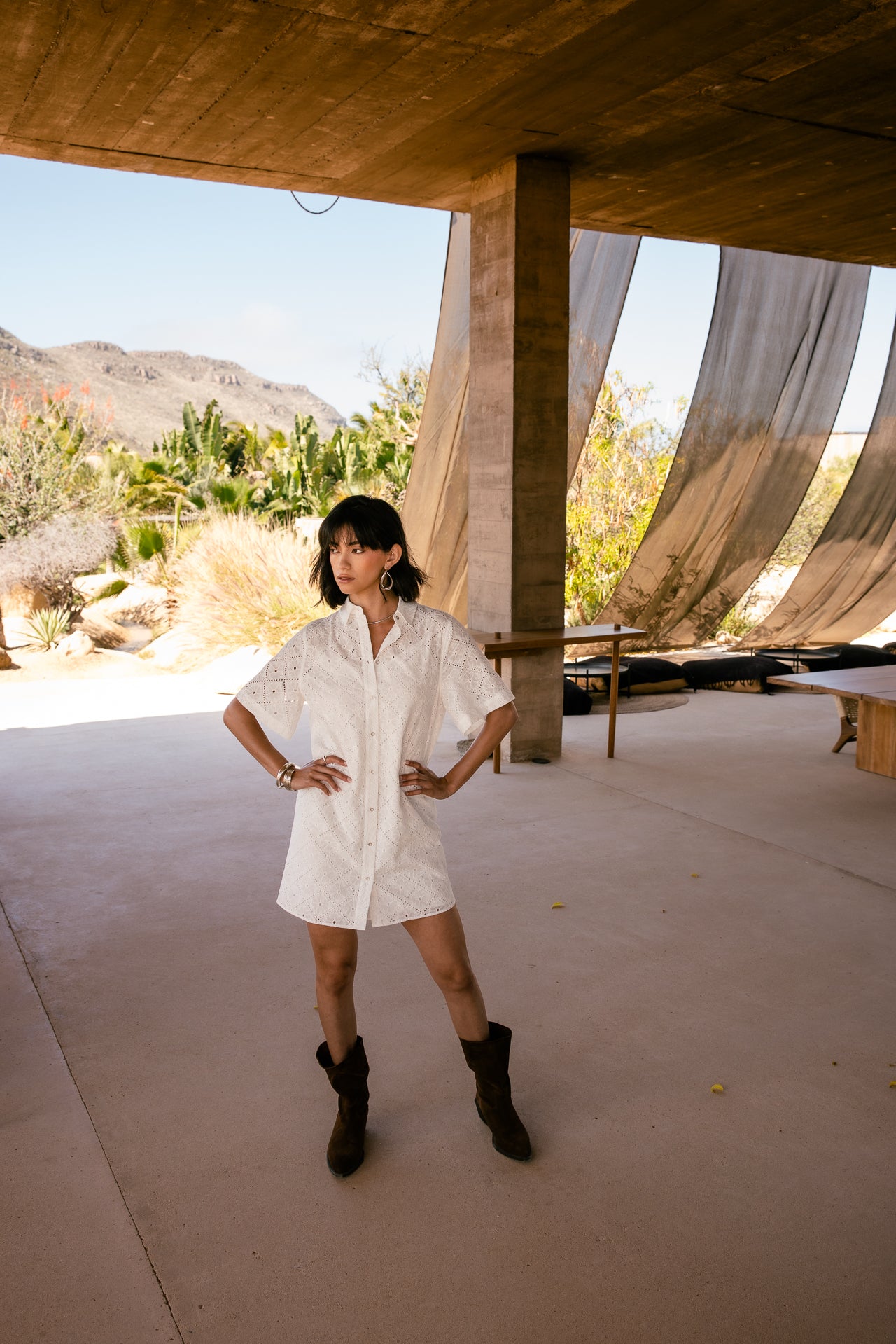 

Short shirt dress Women Restia Beach Lace white | Freeman T. Porter